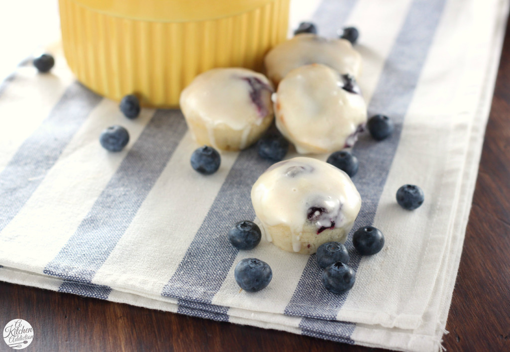 Blueberry Lemon Donut Muffins Recipe from A Kitchen Addiction