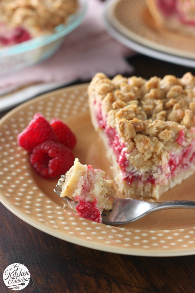 Raspberry Custard Pie Recipe from A Kitchen Addiction