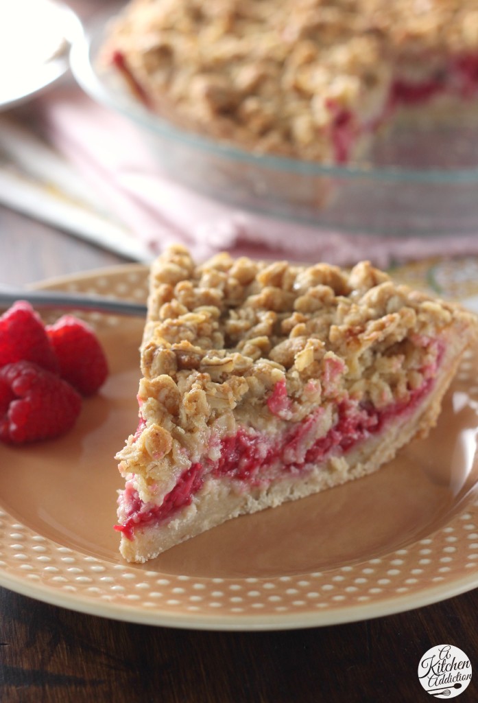 Raspberry Custard Pie l www.a-kitchen-addiction.com