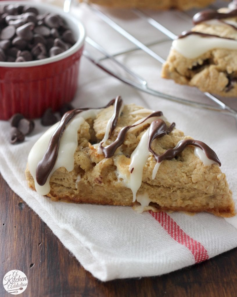 Peanut Butter Smores Scones Recipe from A Kitchen Addiction