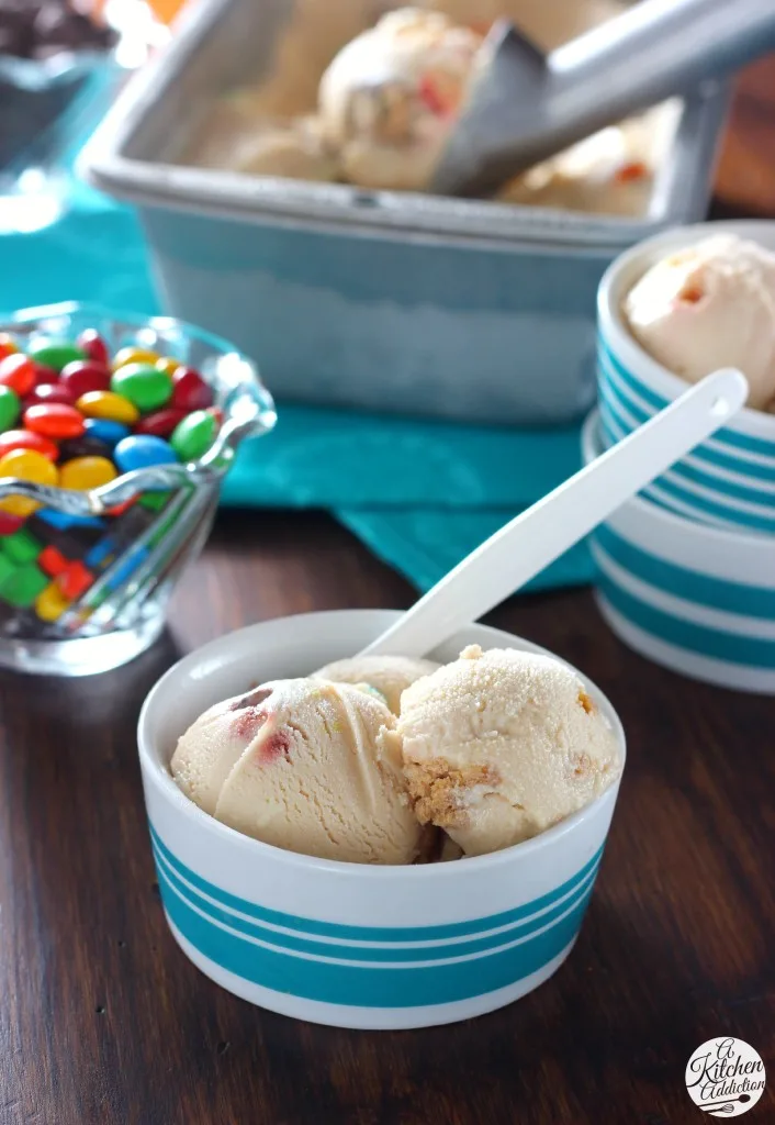 Peanut Butter monster Cookie Dough Ice Cream l www.a-kitchen-adidction.com