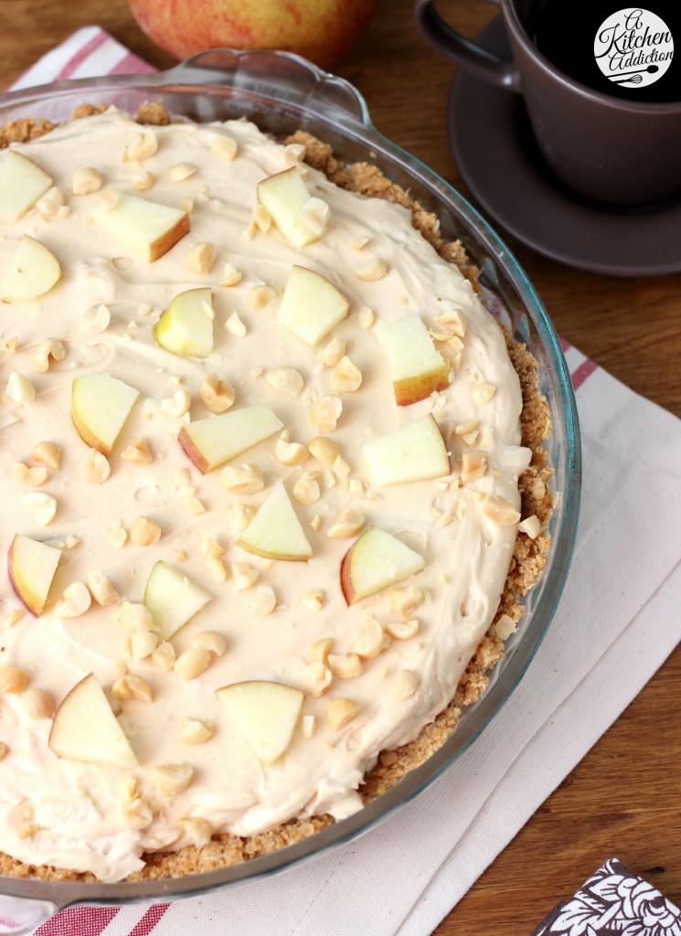 Apple Peanut Butter Oatmeal Cookie Cheesecake l www.a-kitchen-addiction.com