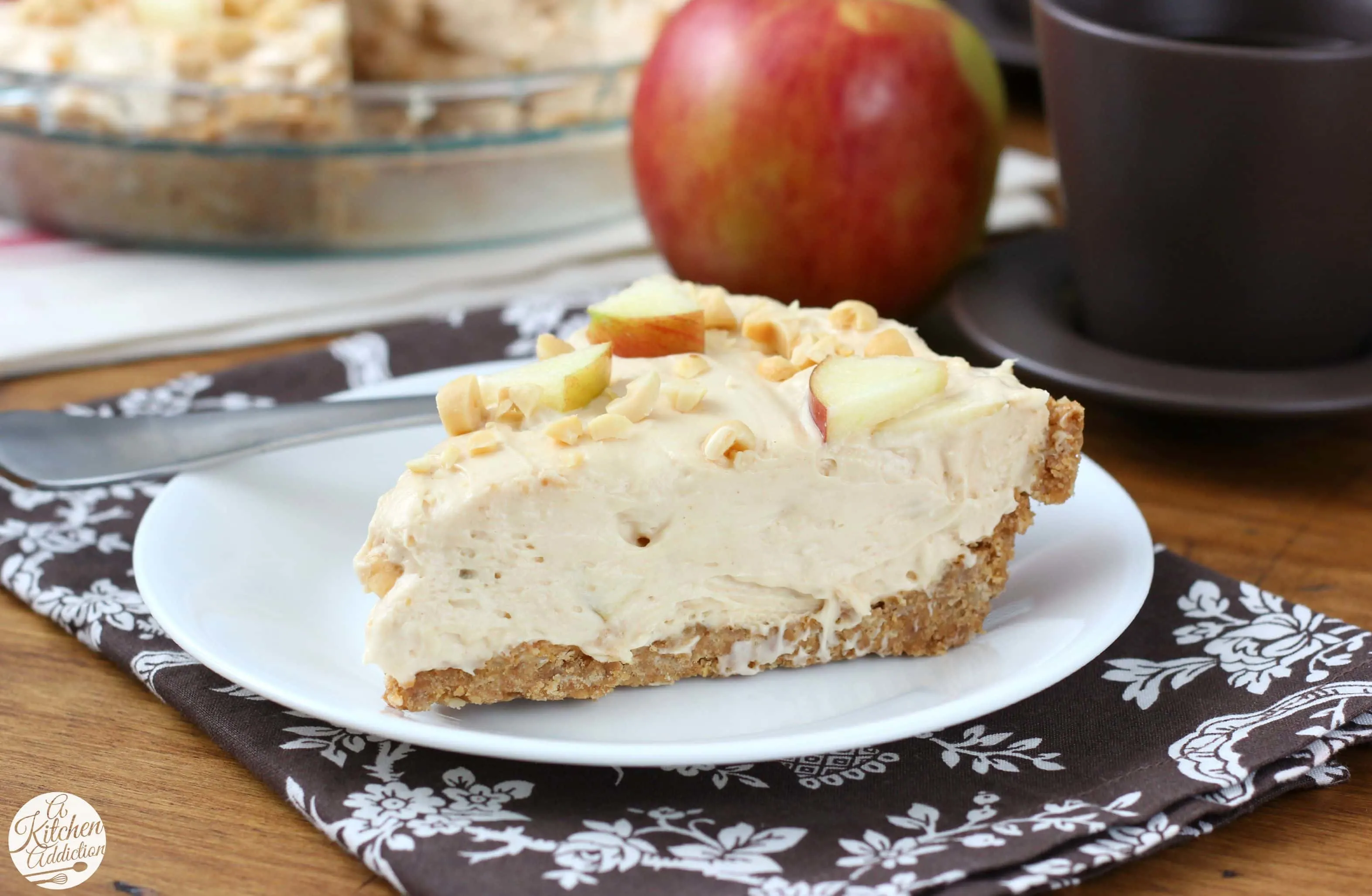 Apple Peanut Butter Oatmeal Cookie Cheesecake Recipe from A Kitchen Addiction