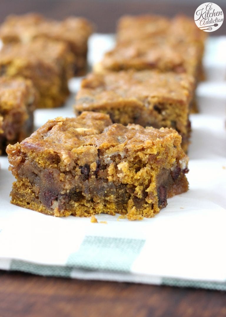 Loaded Pumpkin Blondies A Kitchen Addiction