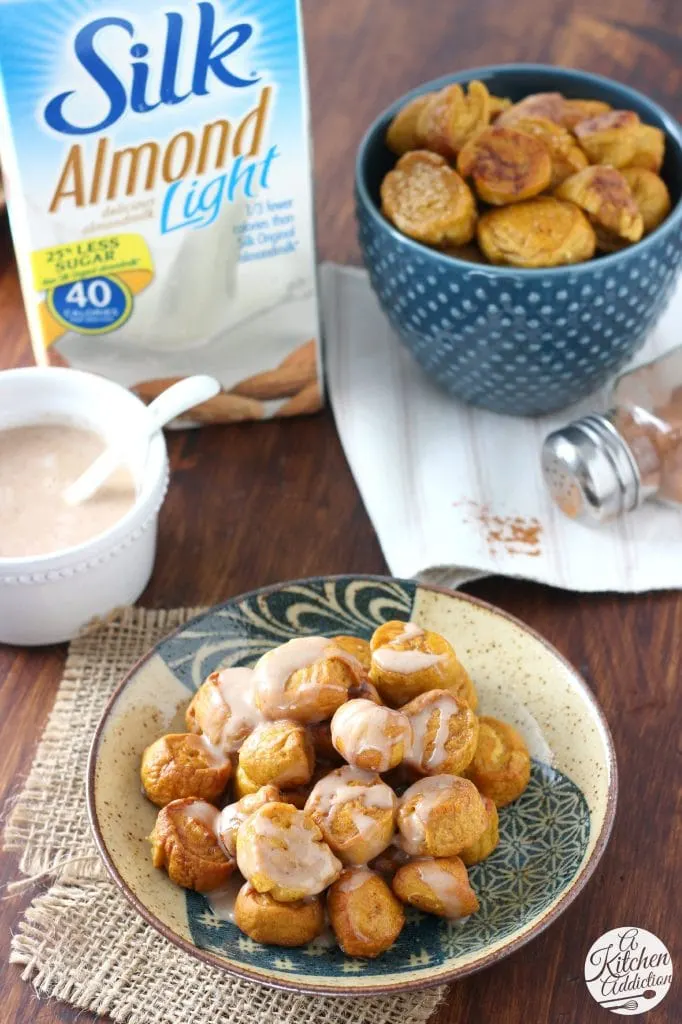 Dairy Free Pumpkin Pretzel Bites with Pumpkin Spice Glaze Recipe from A Kitchen Addiction