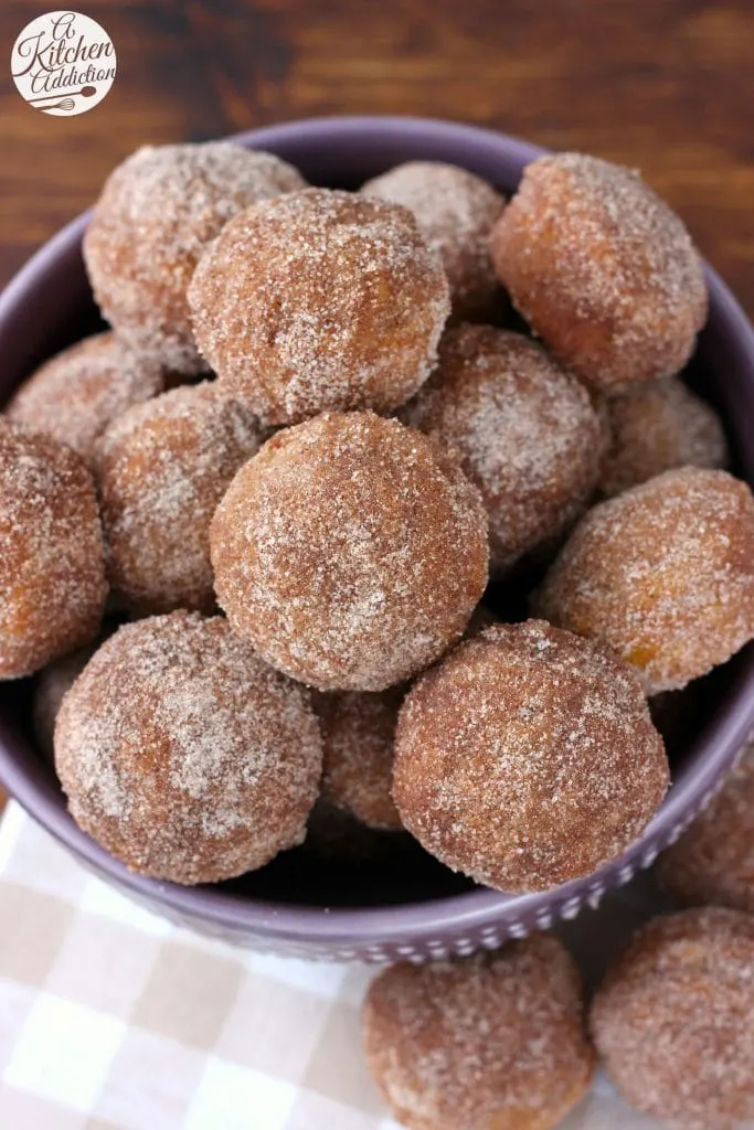 Easy Cinnamon Sugar Pumpkin Donut Muffins Recipe from A Kitchen Addiction
