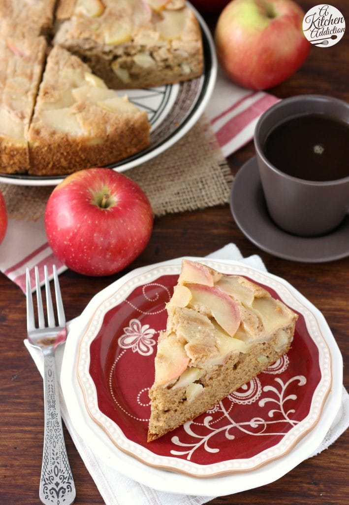 Honey Apple Upside Down Cake Recipe from A Kitchen Addiction