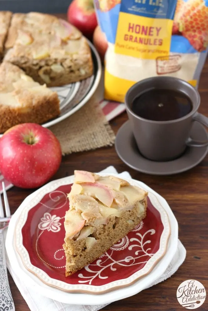 Honey Apple Upside Down Cake Recipe from A Kitchen Addiction