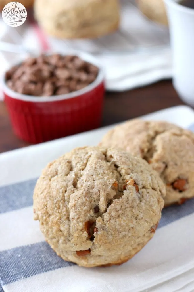Maple Cinnamon Chip Scones from A Kitchen Addiction