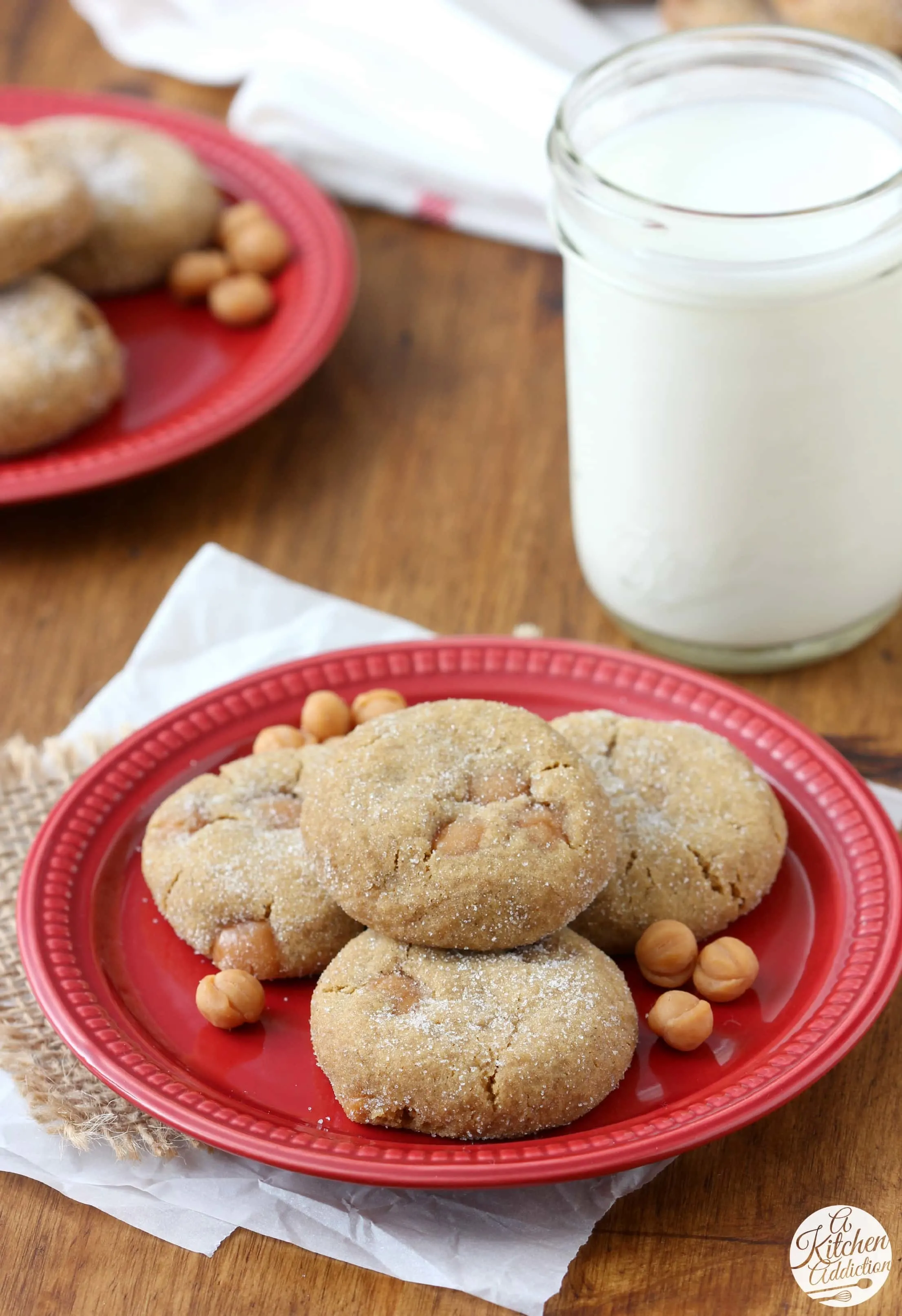 Easy Soft Baked Caramel Ginger Cookies Recipe from A Kitchen Addiction