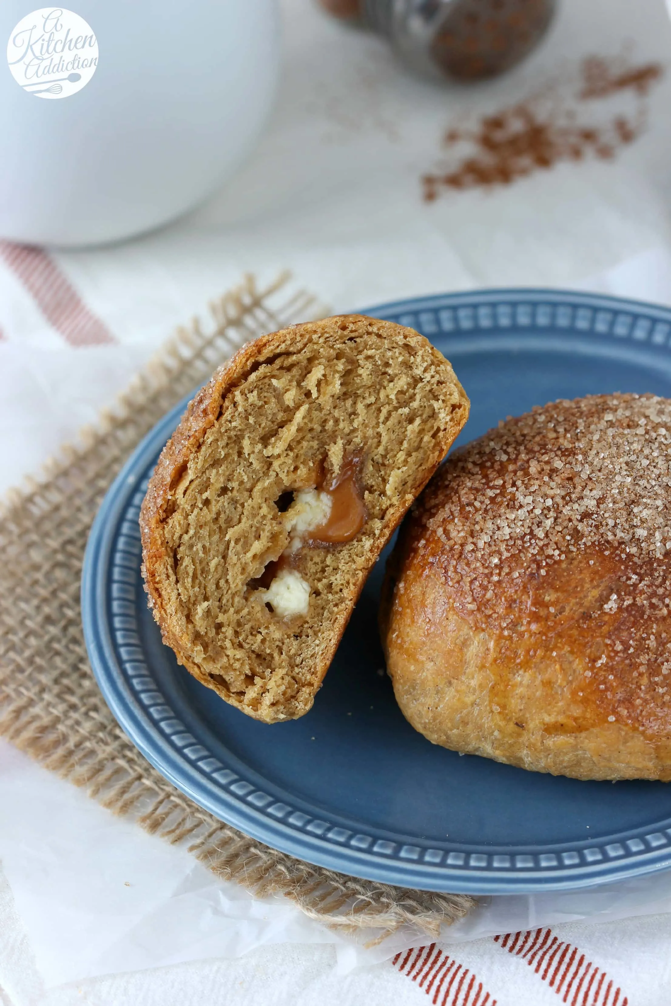 White Chocolate Caramel Gingerbread Brioche Recipe from A Kitchen Addiction