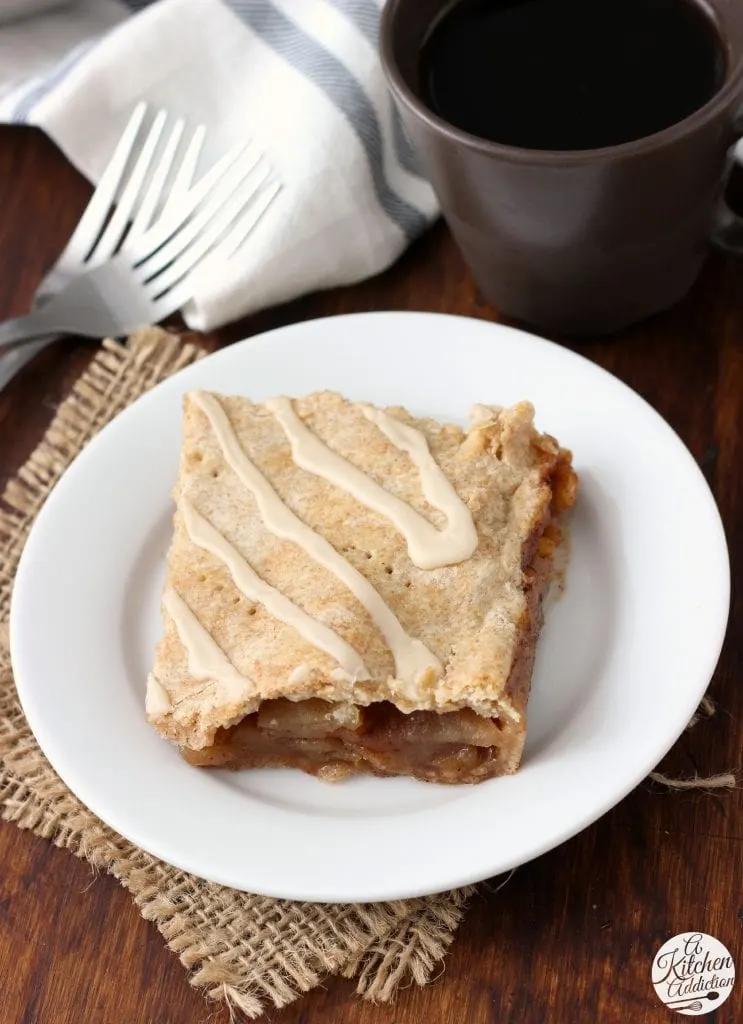 Maple Glazed Apple Slab Pie Recipe from A Kitchen Addiction