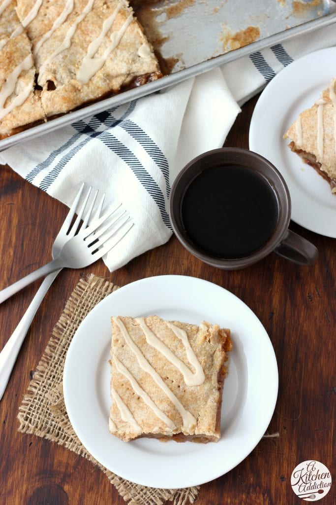 Maple Glazed Apple Pan Pie Recipe from A Kitchen Addiction