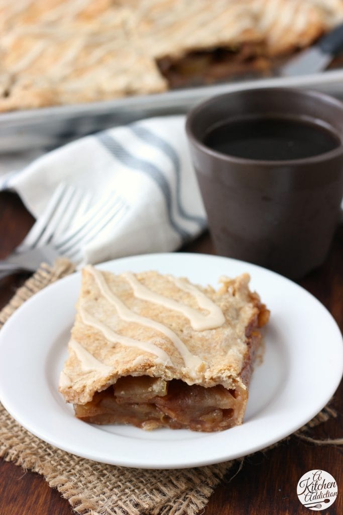 Maple Glazed Apple Pan Pie Recipe from A Kitchen Addiction