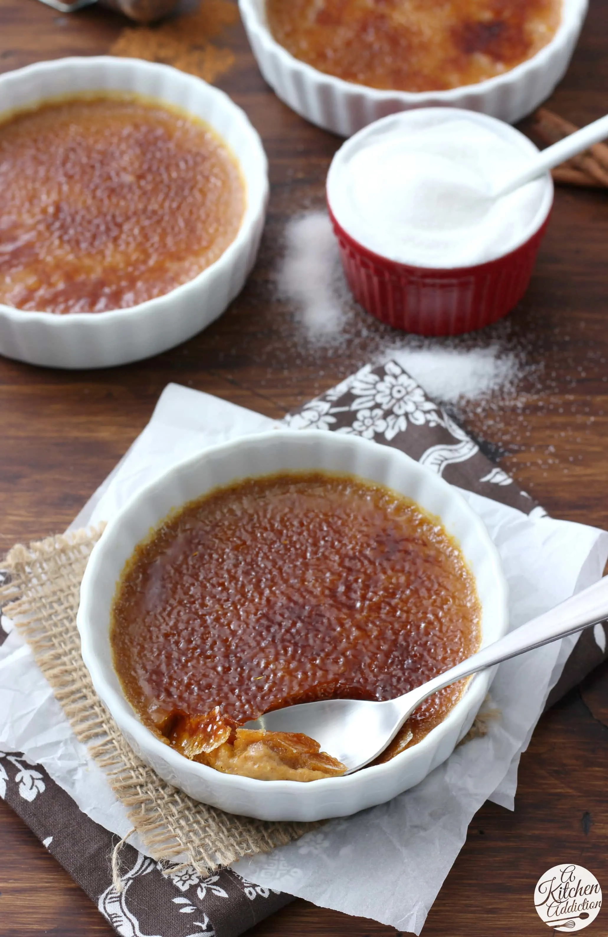 Easy Pumpkin Creme Brulee Recipe from A Kitchen Addiction