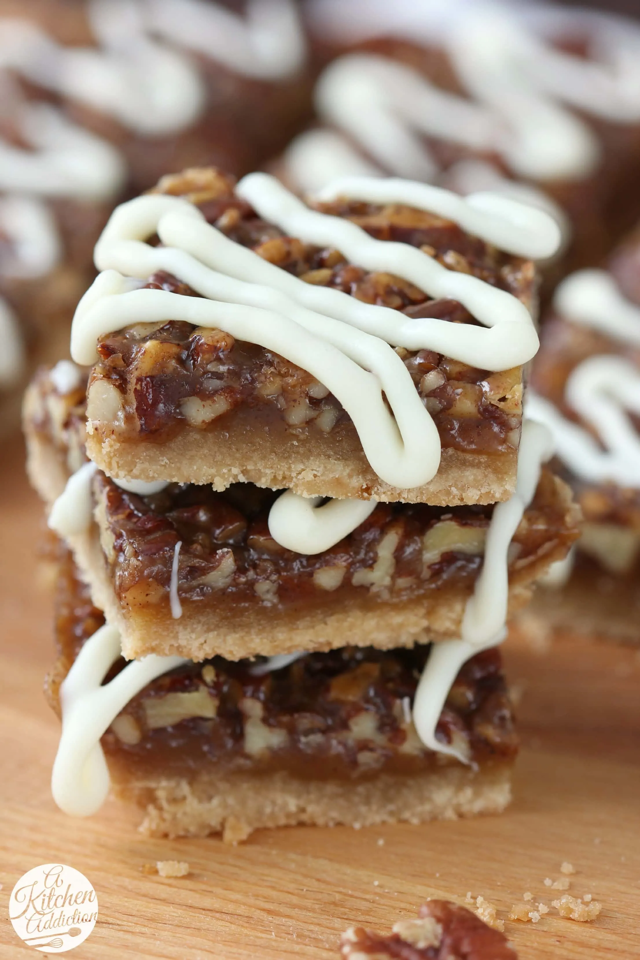Spiced Honey Pecan Pie Bars Recipe from A Kitchen Addiction