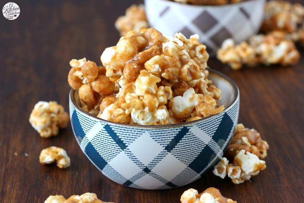 Sweet and Spicy Caramel Corn Recipe from A kitchen Addiction