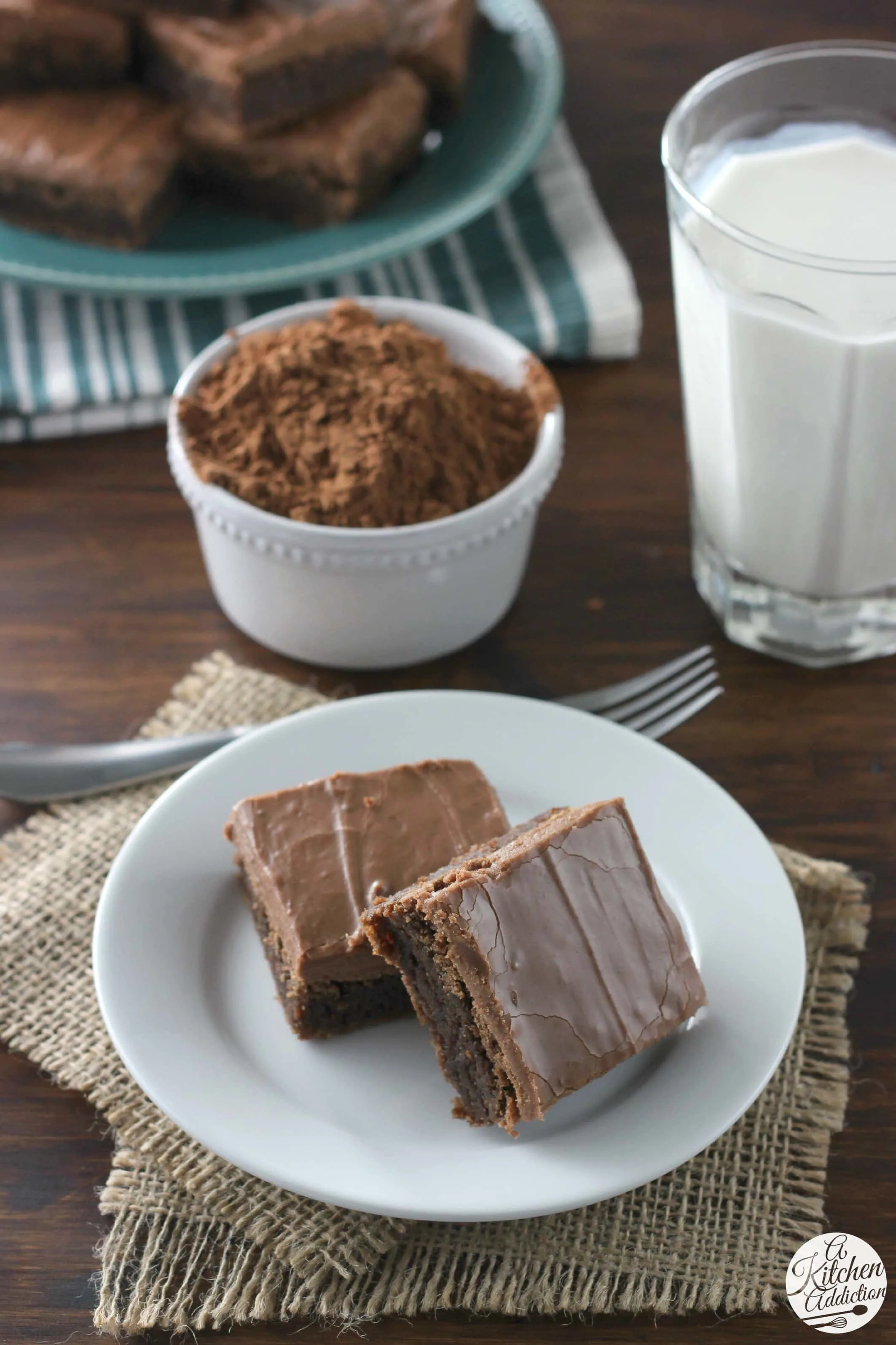 Homemade Buttermilk Brownies Recipe from A Kitchen Addiction