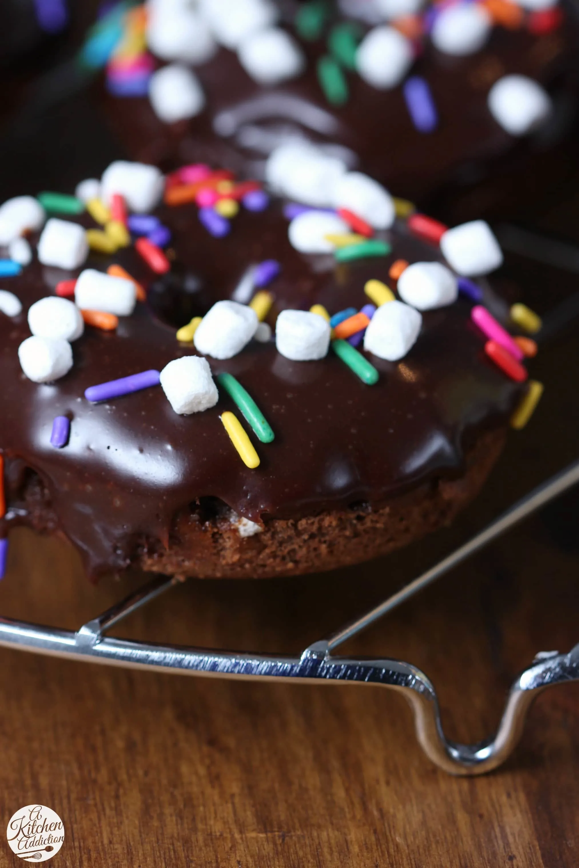 Glazed Hot Chocolate Donuts Recipe from A Kitchen Addiction
