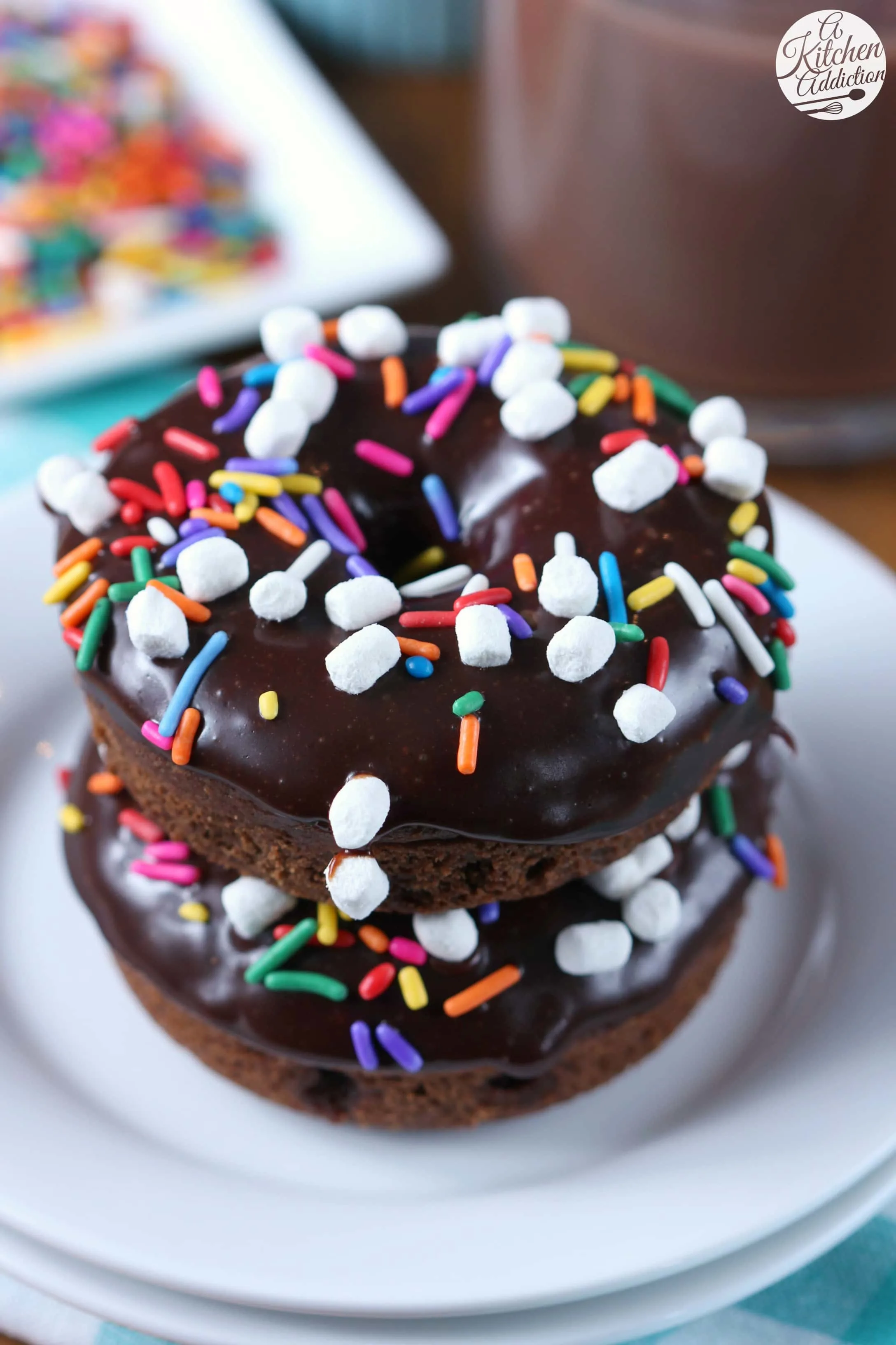 Hot Chocolate Donuts Recipe from A Kitchen Addiction