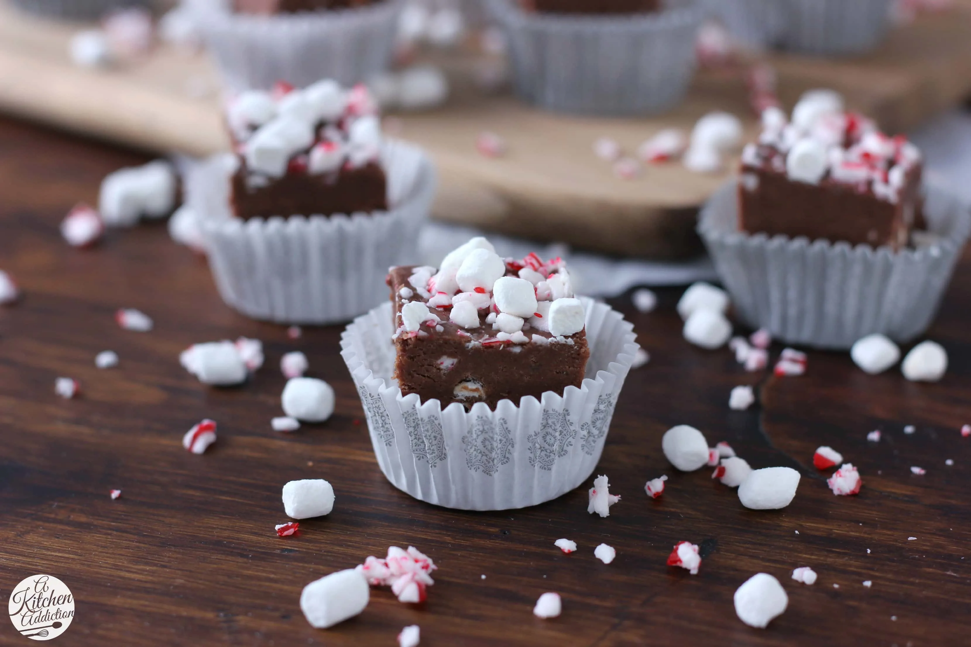 Easy Peppermint Hot Chocolate Fudge Recipe from A Kitchen Addiction