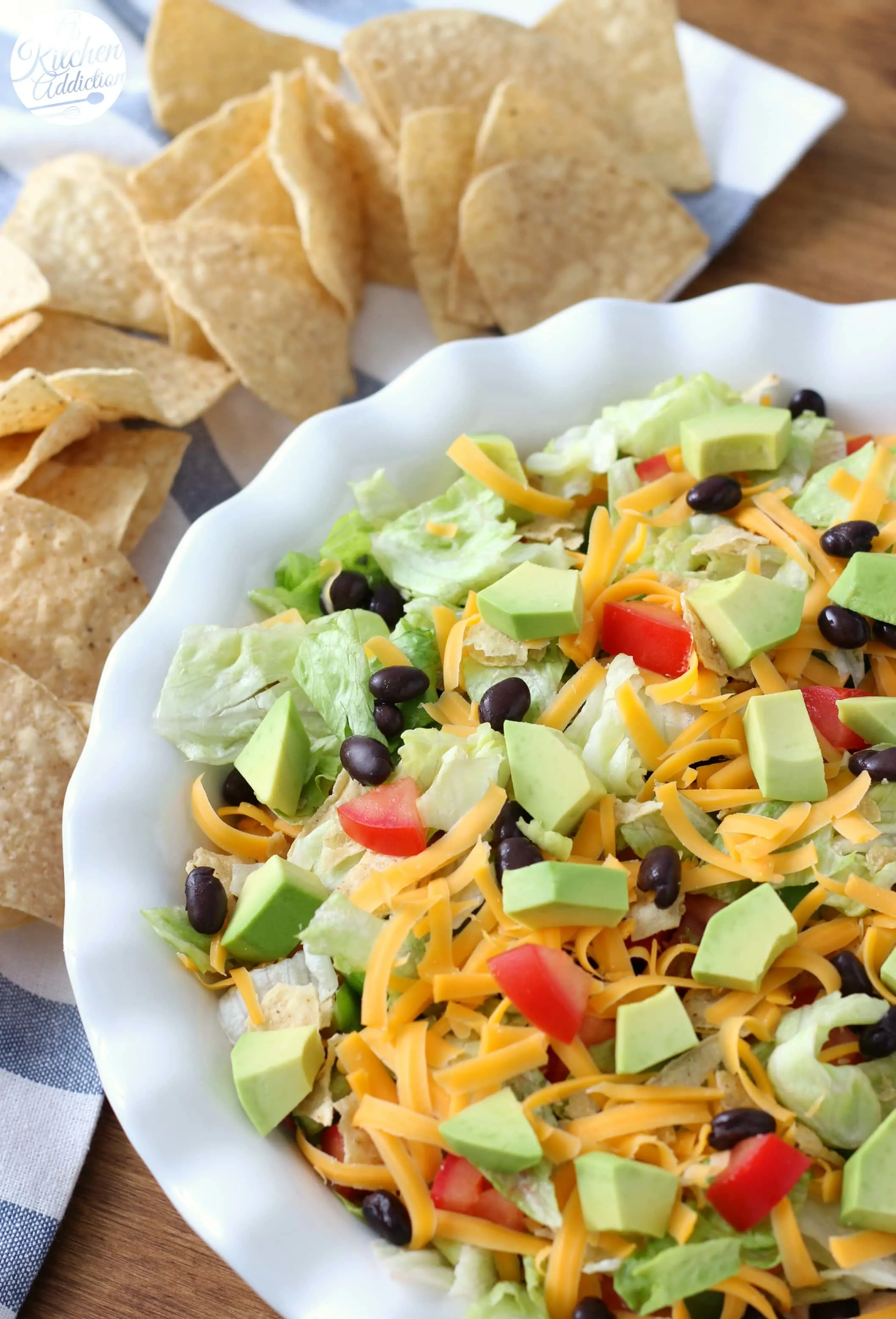 Healthier Ranch Taco Dip Game Day Appetizer from A Kitchen Addiction