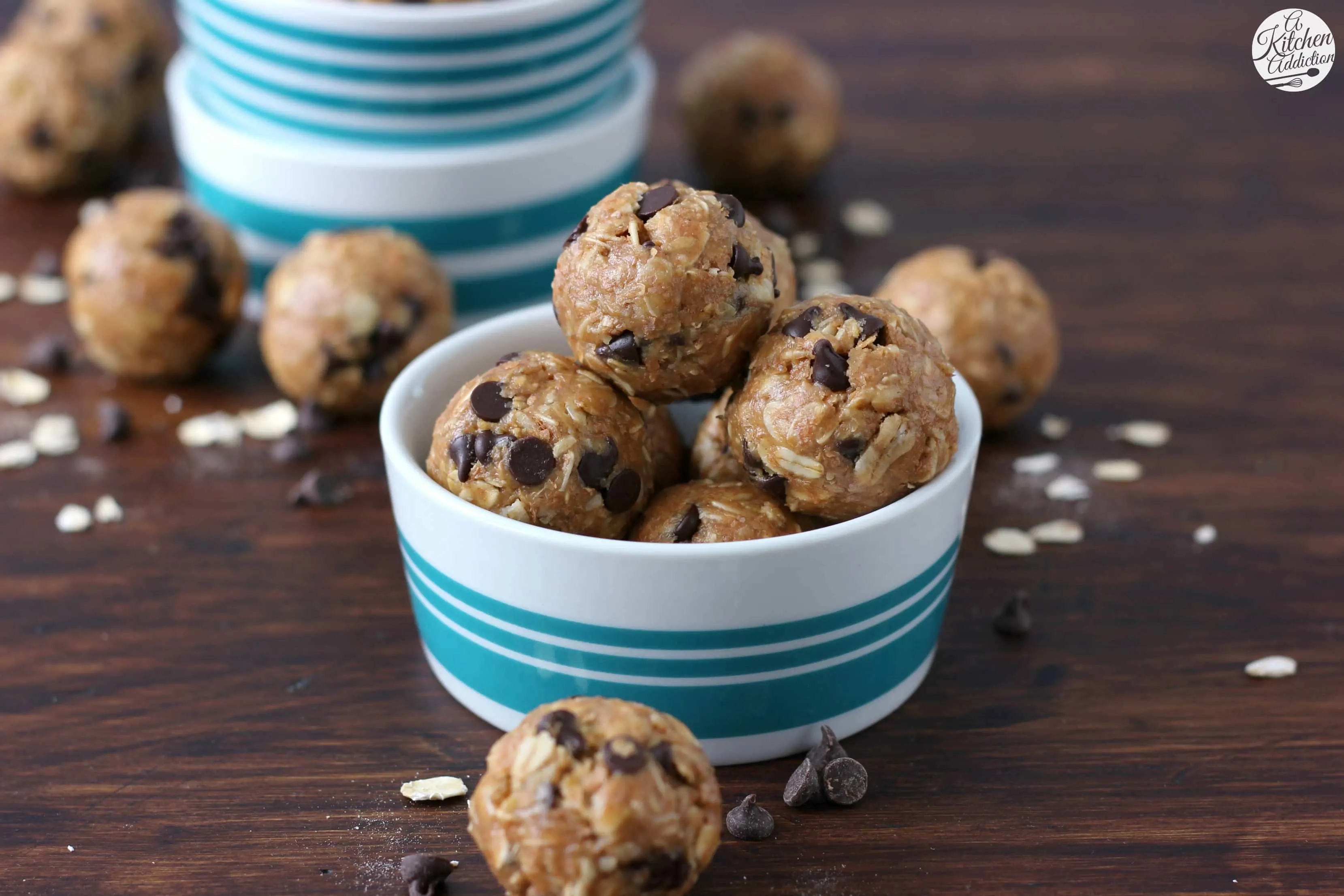 Easy Peanut Butter Oatmeal Cookie Granola Bites Recipe from A Kitchen Addiction