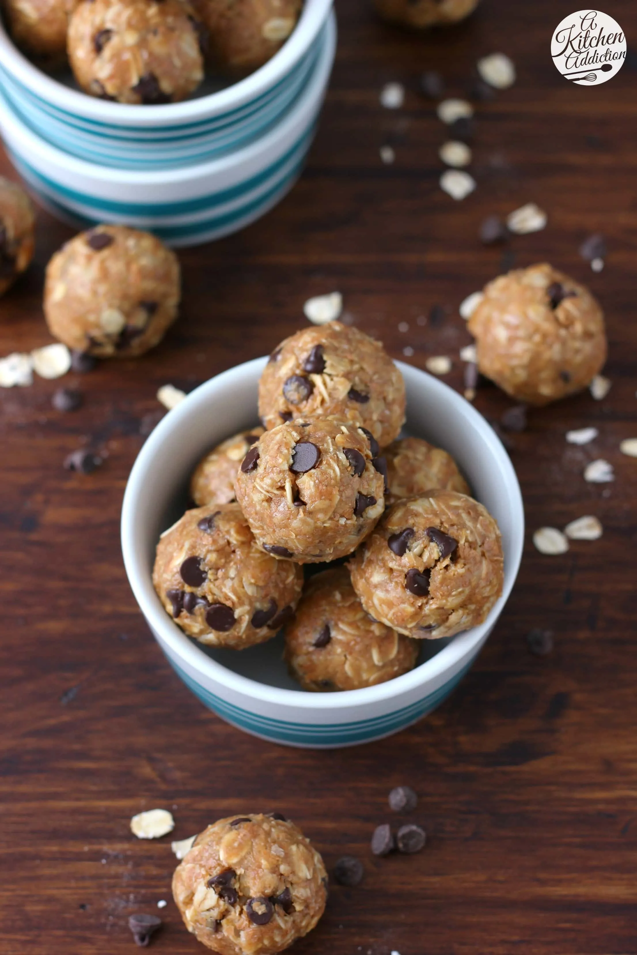 Peanut Butter Oatmeal Cookie Granola Bites Recipe from A Kitchen Addiction