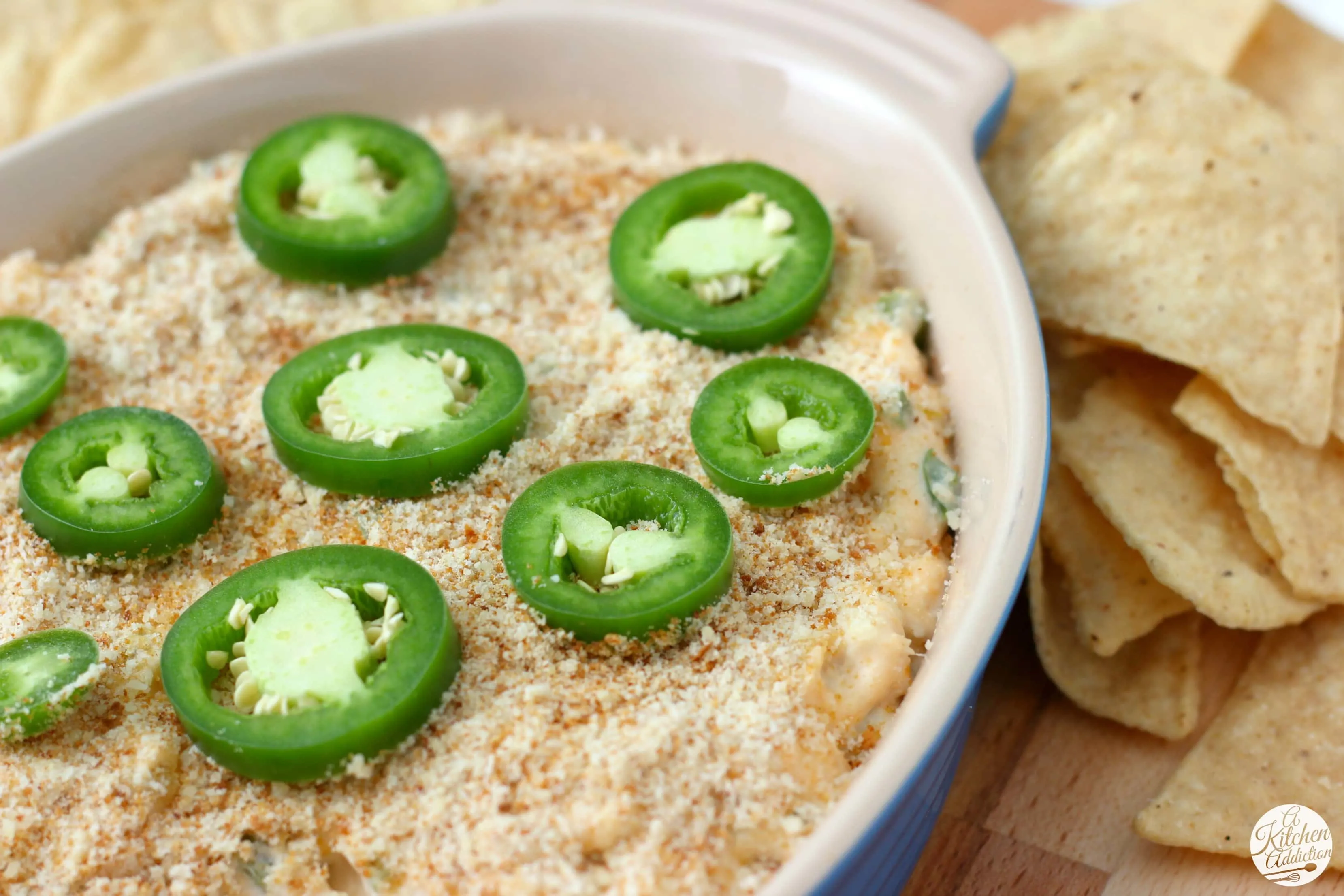 Slow Cooker Jalapeno Popper Chicken Recipe from A Kitchen Addiction