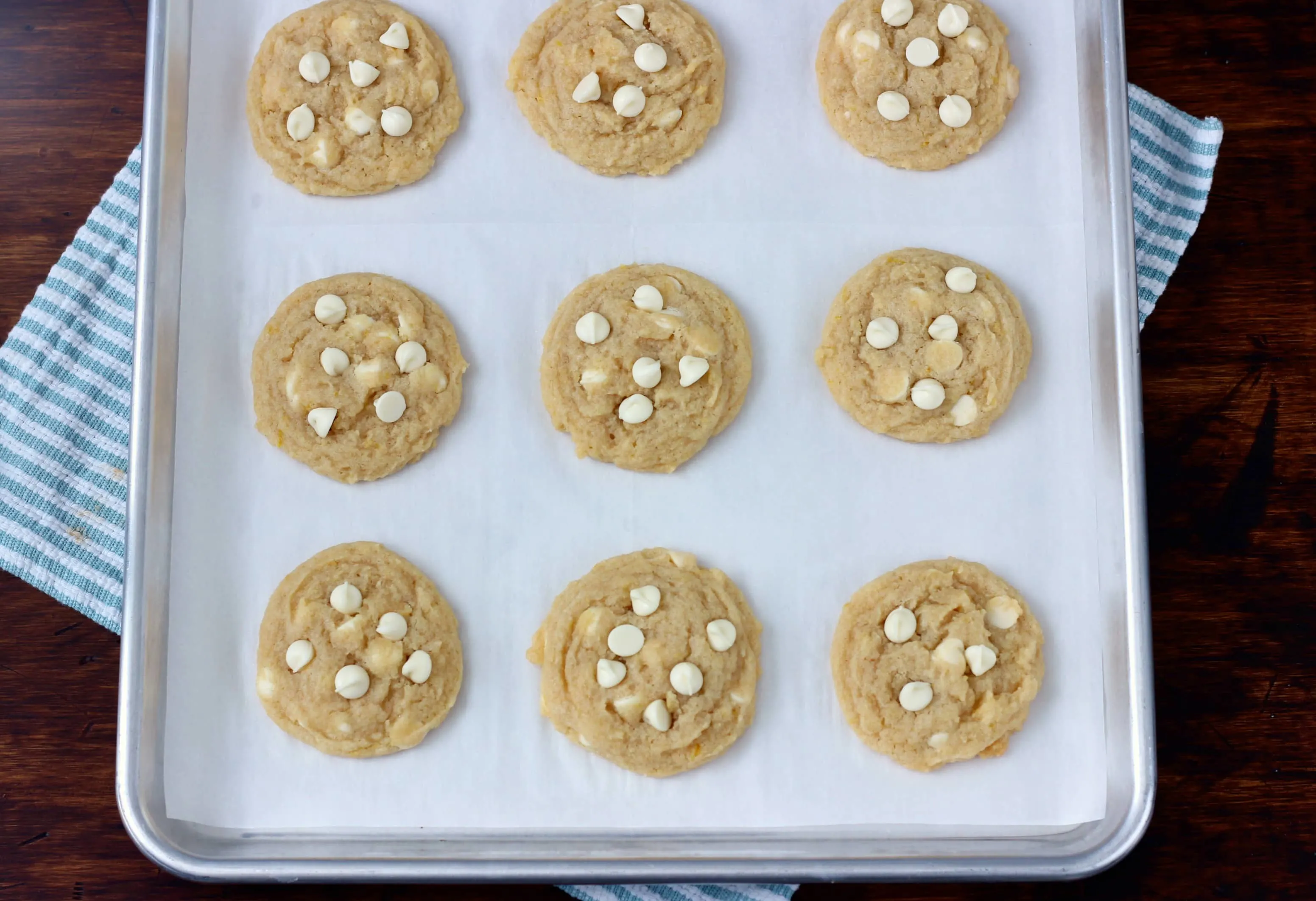 cookies on parchment paper