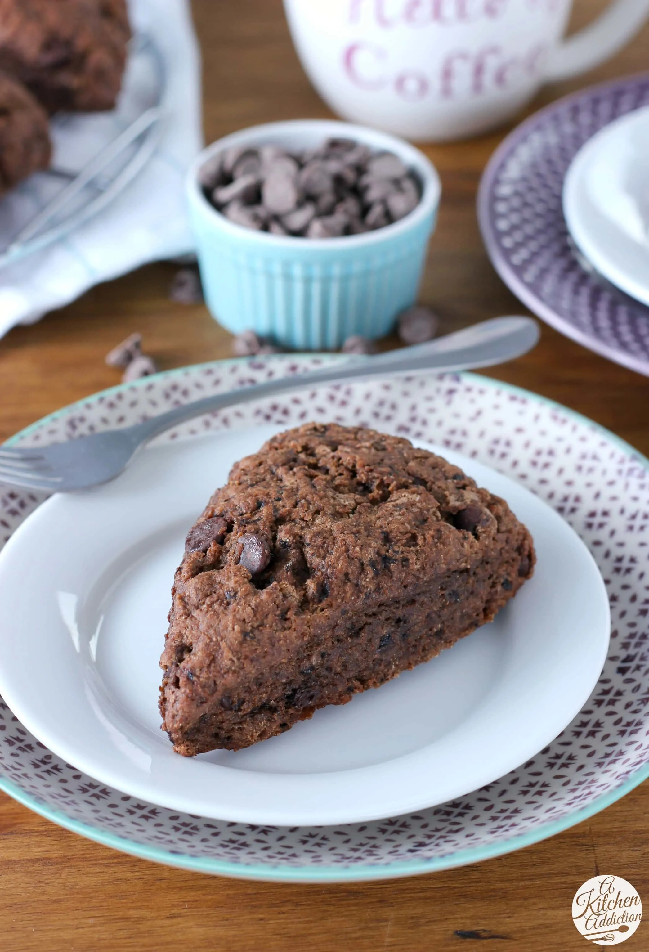 Easy Mocha Chip Scones Recipe from A Kitchen Addiction