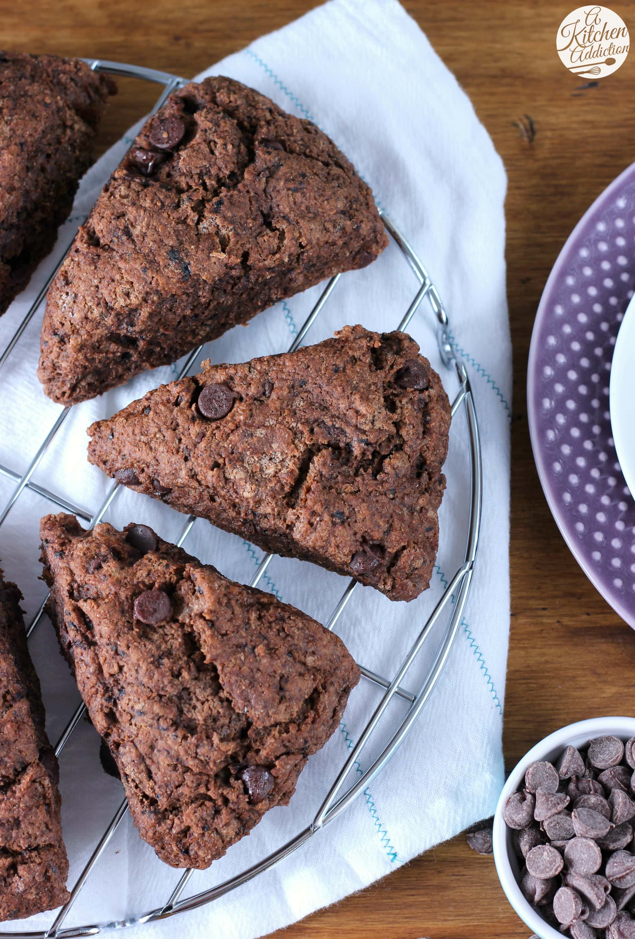 Mocha Chip Scones Recipe from A Kitchen Addiction