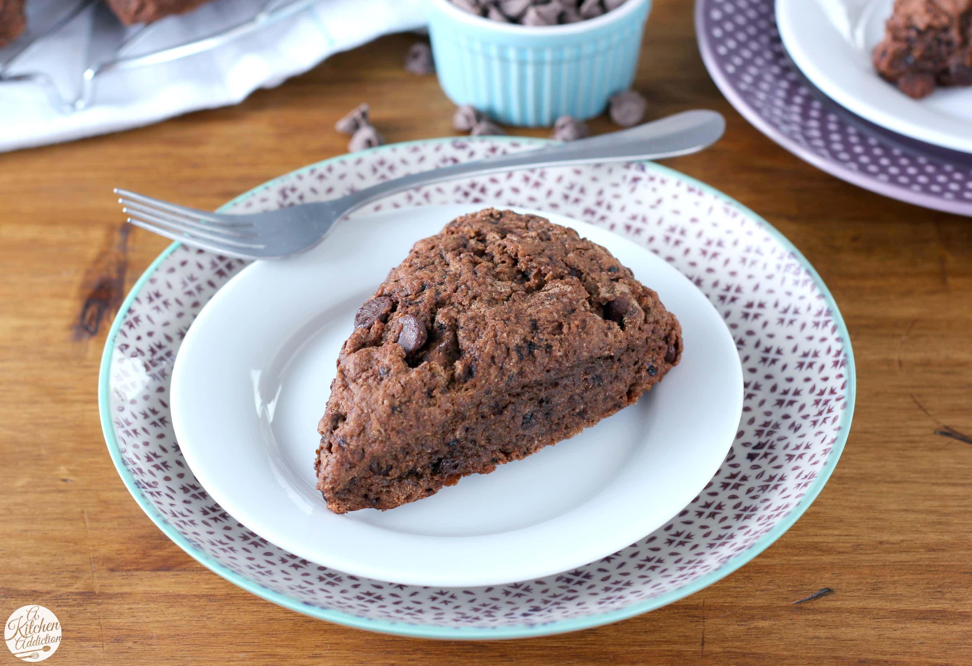 Mocha Chip Scones Recipe from A Kitchen Addiction