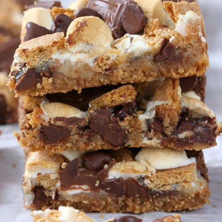 Smores Seven Layer Bars Recipe from A Kitchen Addiction