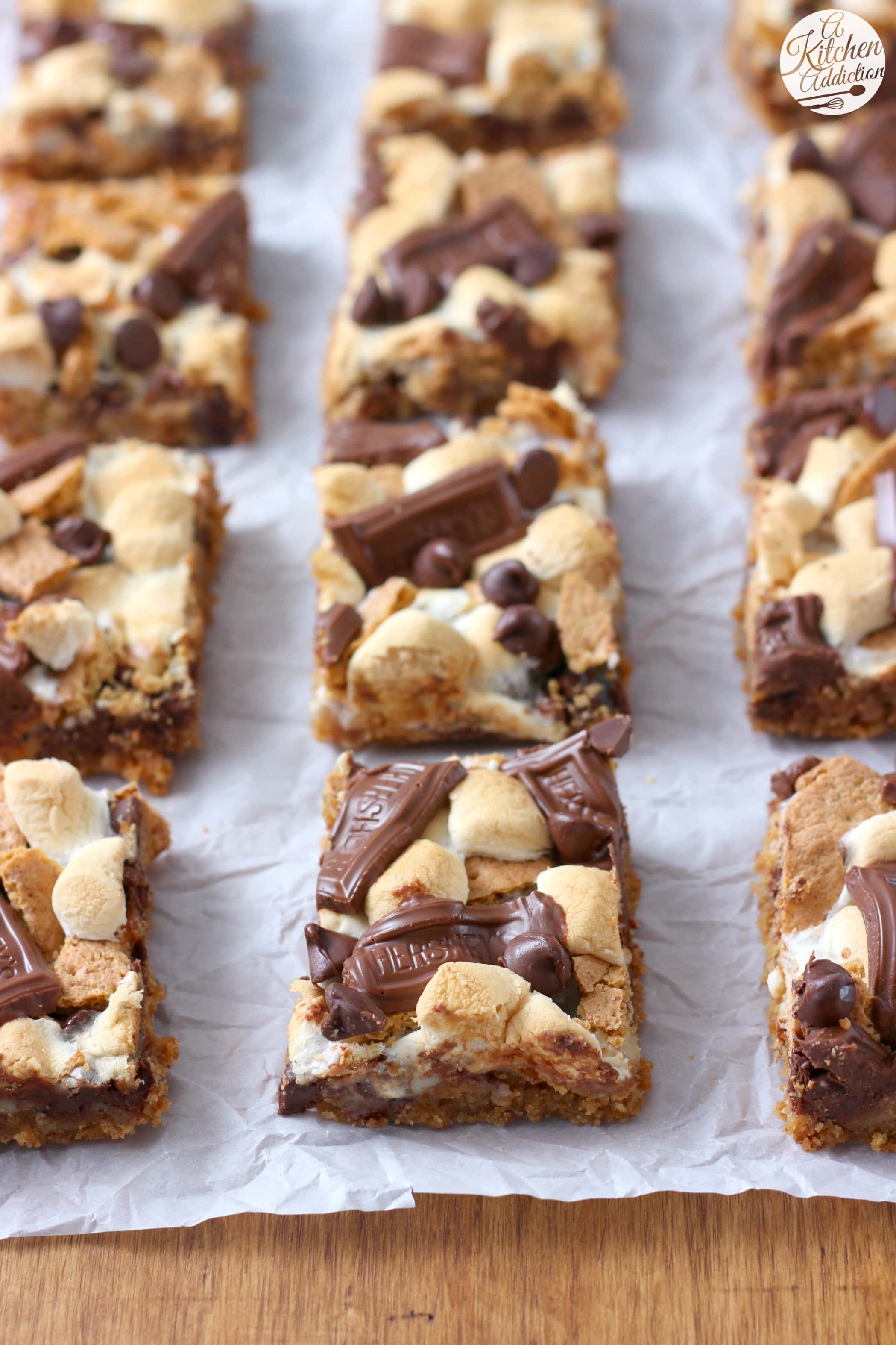 S'mores Seven Layer Bars Recipe from A Kitchen Addiction