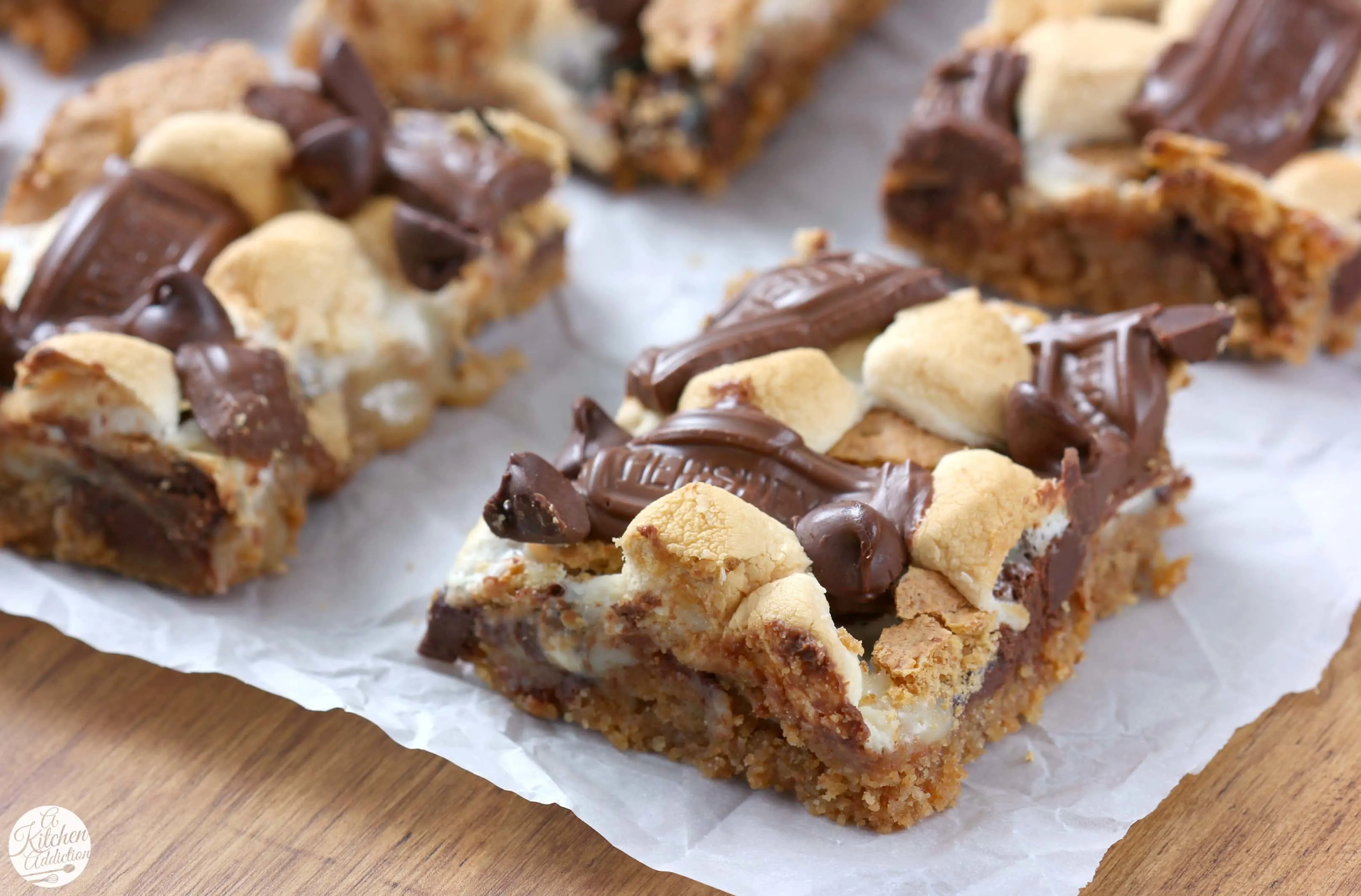 Smores Seven Layer Bars Recipe from A Kitchen Addiction