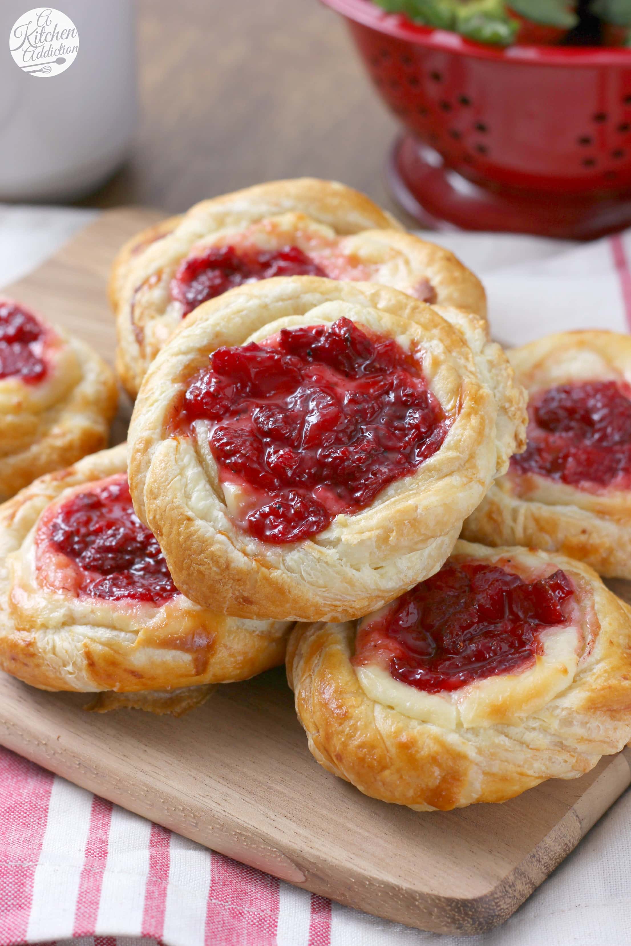 Easy Strawberries and Cream Danishes Recipe from A Kitchen Addiction