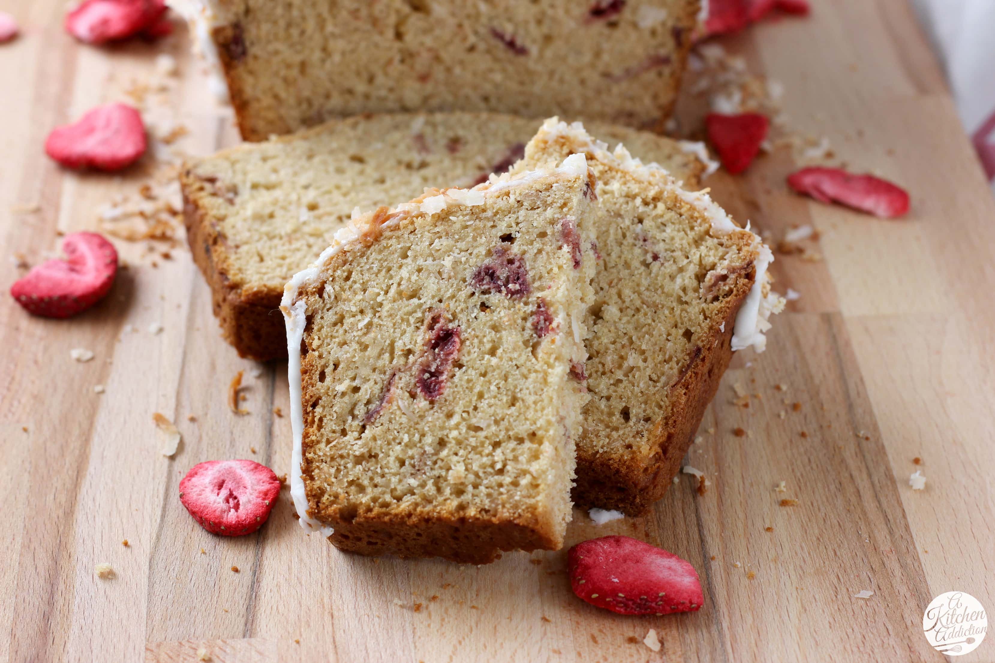 Strawberry Coconut Quick Bread Recipe from A Kitchen Addiction