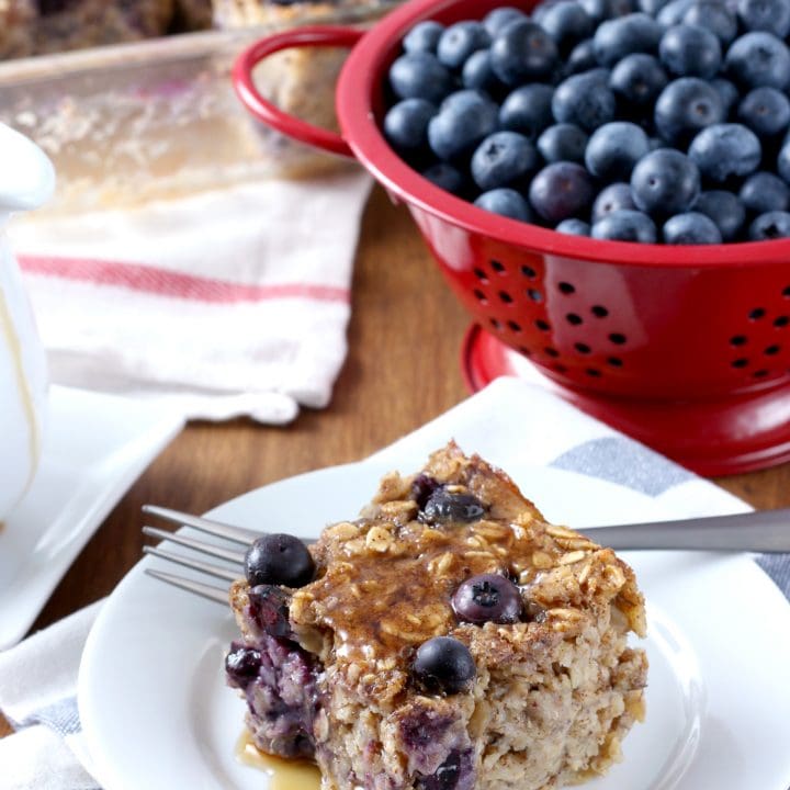 Healthy Blueberry Banana Bread Baked Oatmeal