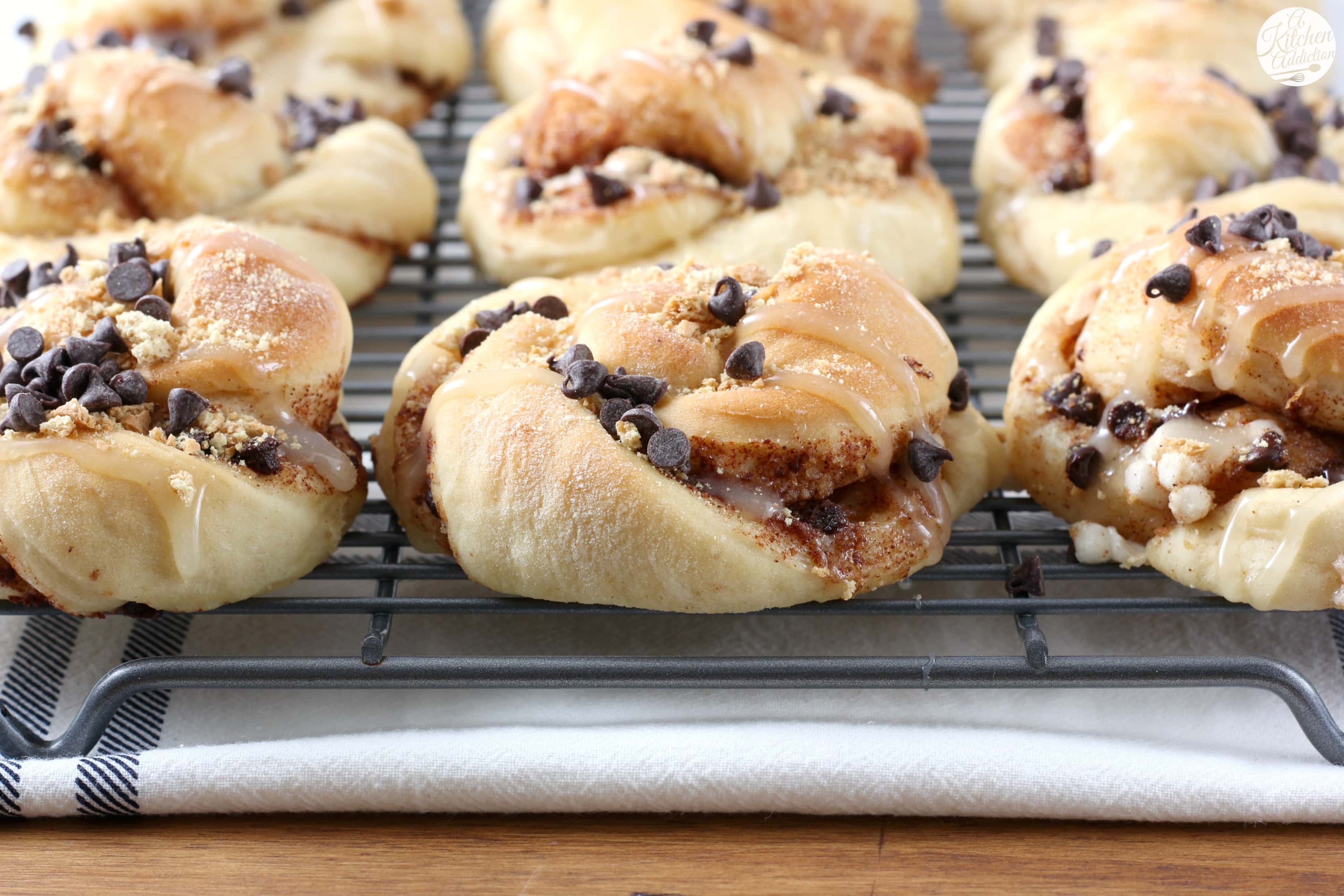 Smores Cinnamon Twists Recipe from A Kitchen Addiction