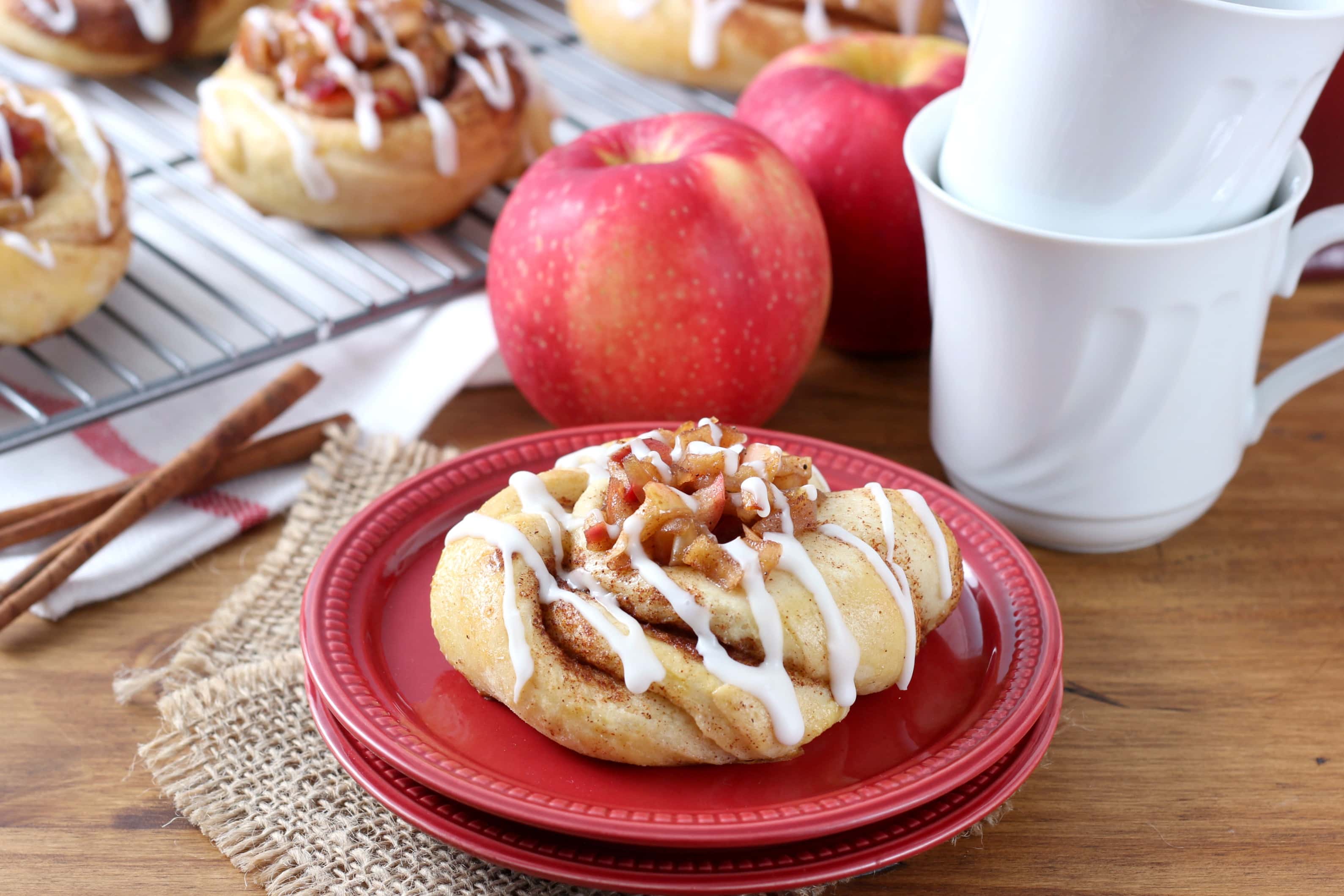 Apple Pie Filled Cinnamon Twists Recipe from A Kitchen Addiction