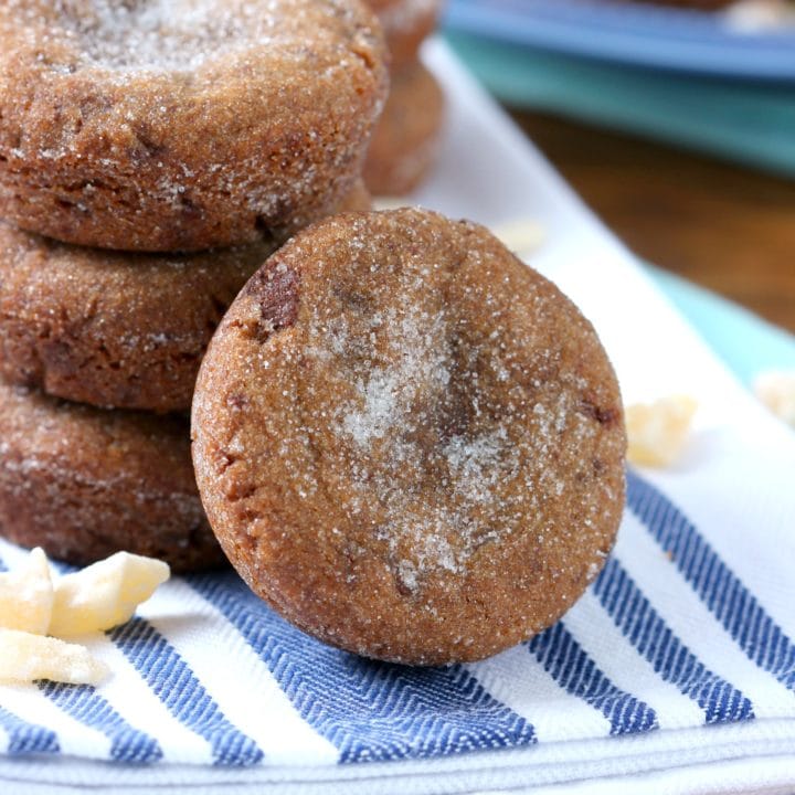 Thick and chewy Double Ginger Molasses Cookies Recipe from A Kitchen Addiction