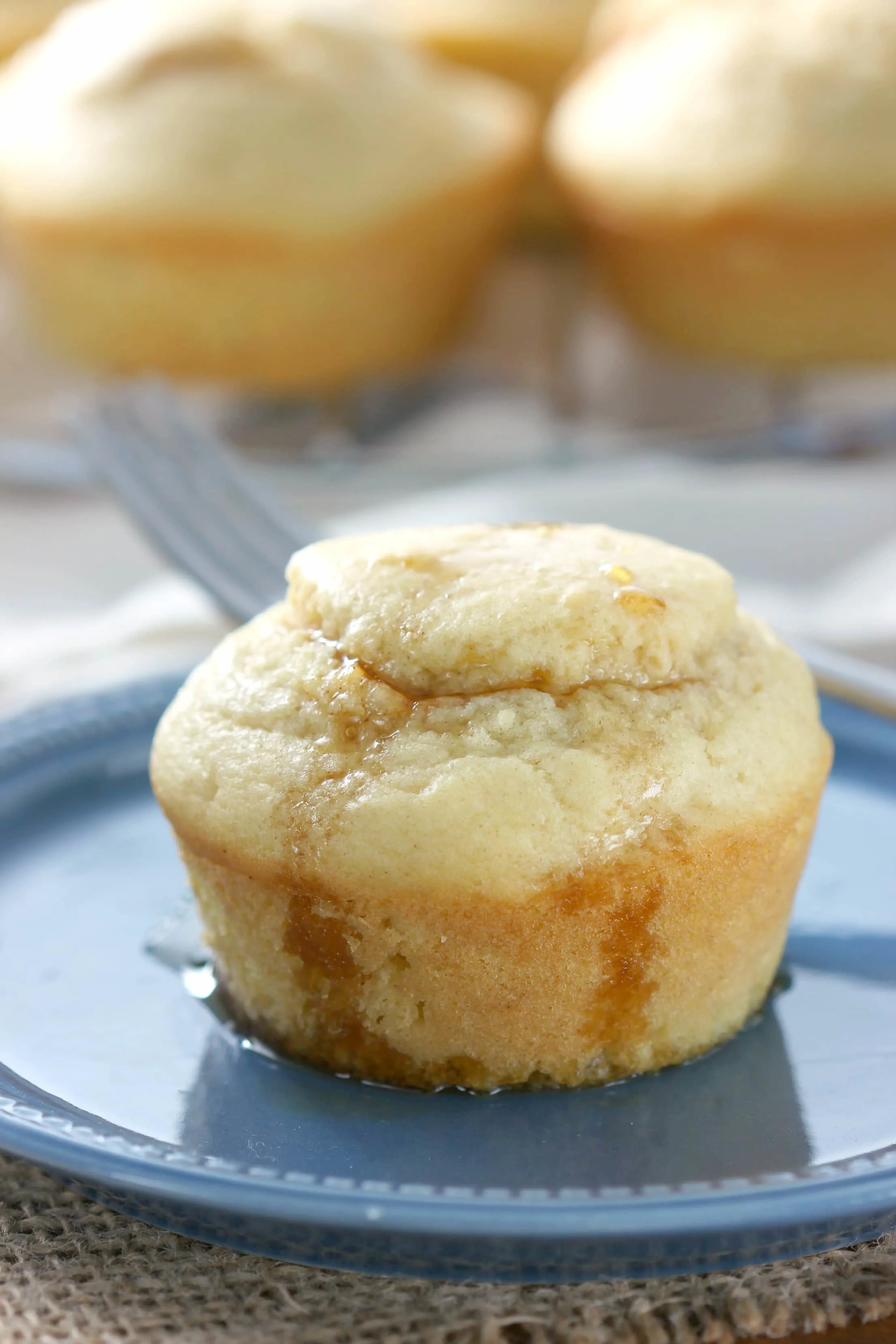 Easy Pumpkin Cream Swirled Pancake Muffins Recipe from A Kitchen Addiction