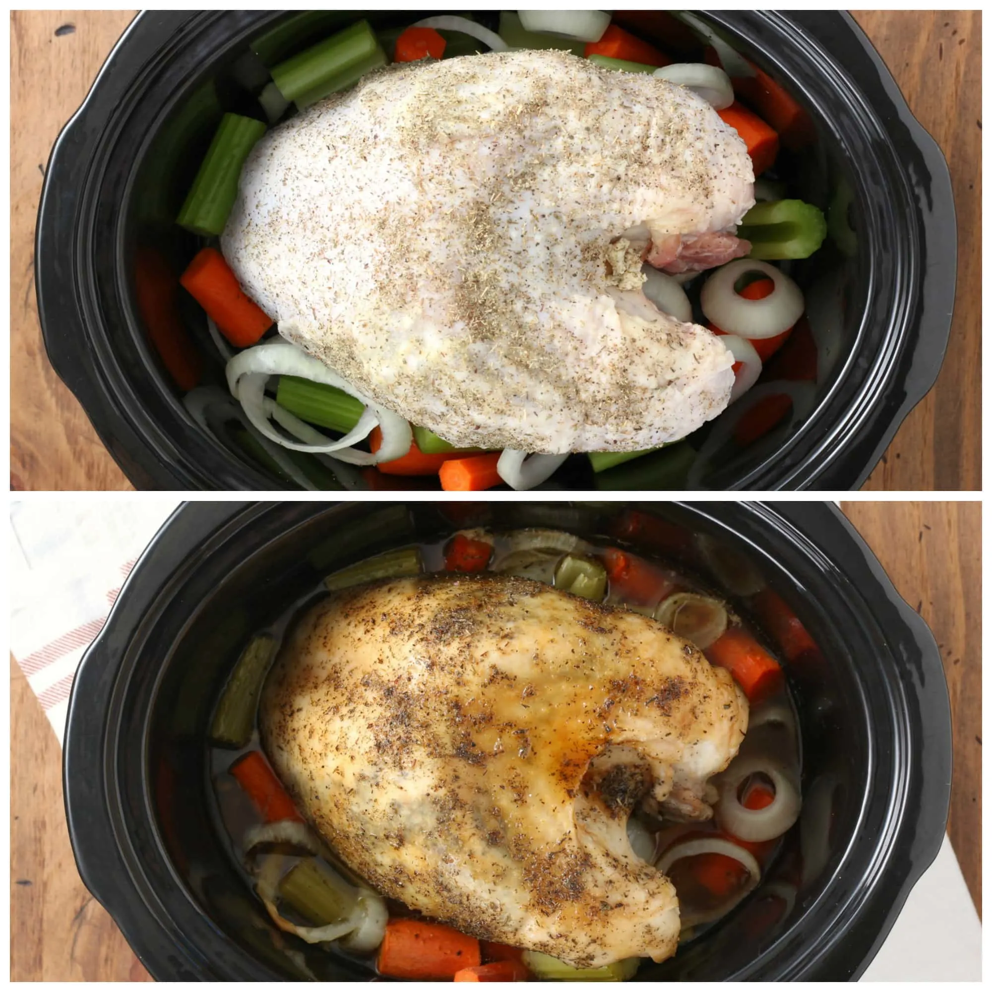 Maple Herb Butter Turkey Breast in Slow Cooker