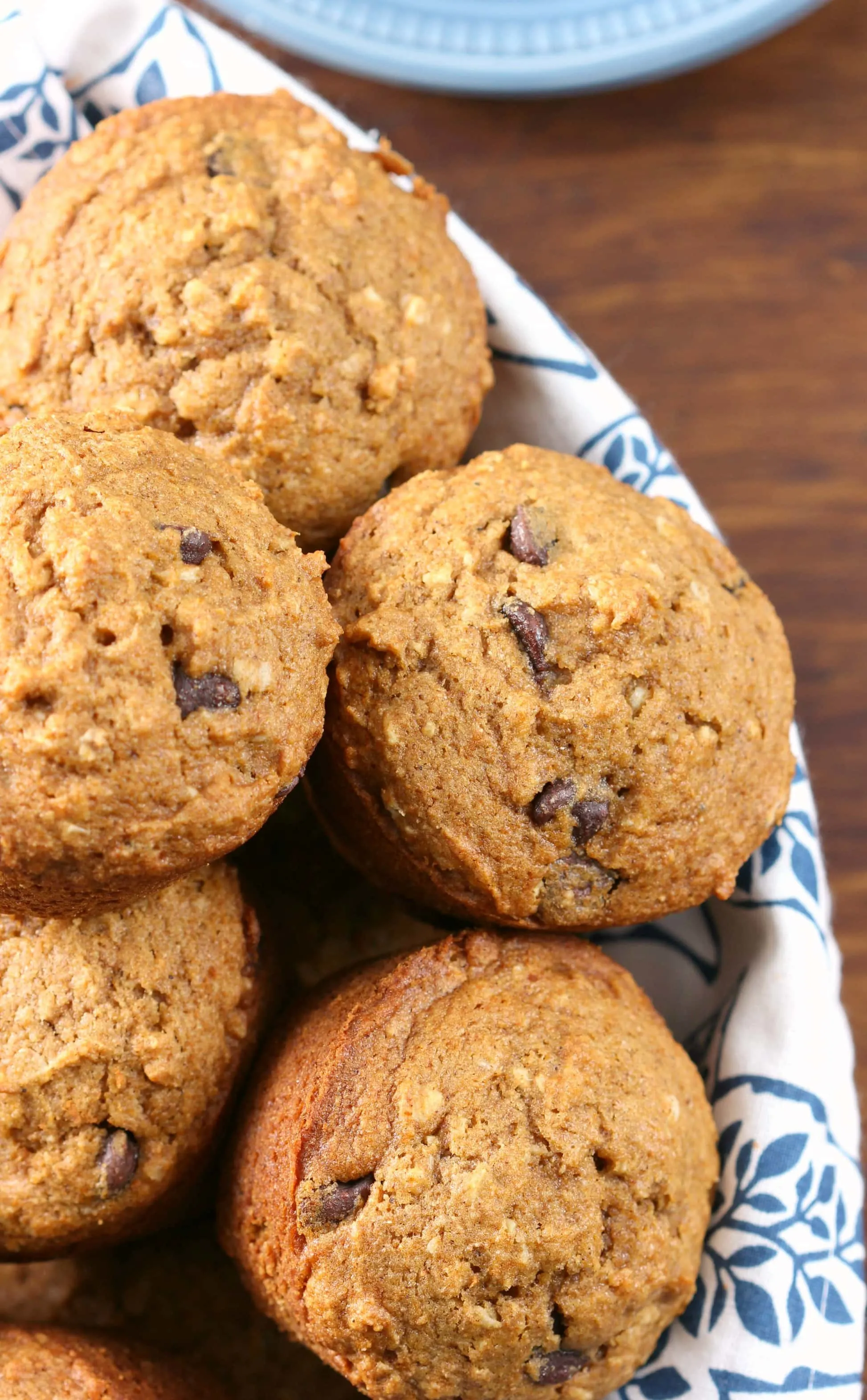 One Bowl Chocolate Chip Pumpkin Muffins Recipe from A Kitchen Addiction
