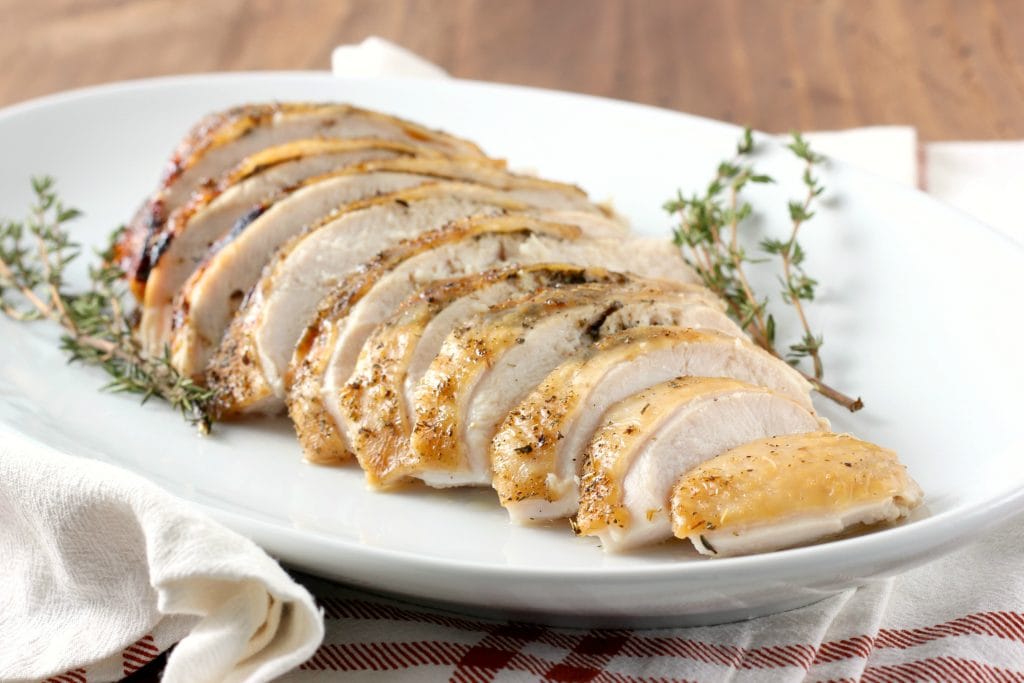 Slow Cooker Maple Herb Butter Turkey Breast with Apple Cider Glaze A