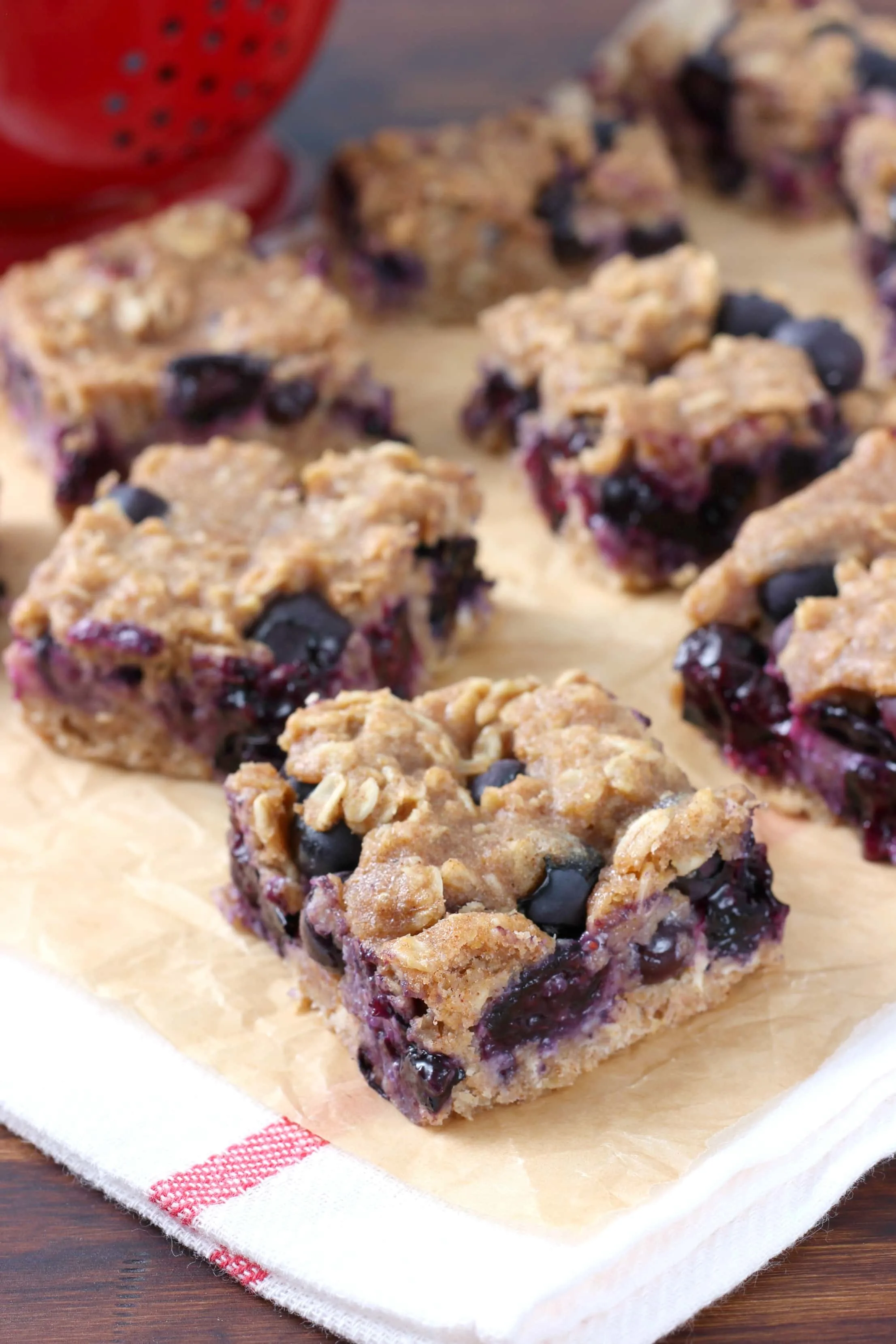 Blueberry Oat Snack Bars Recipe from A Kitchen Addiction