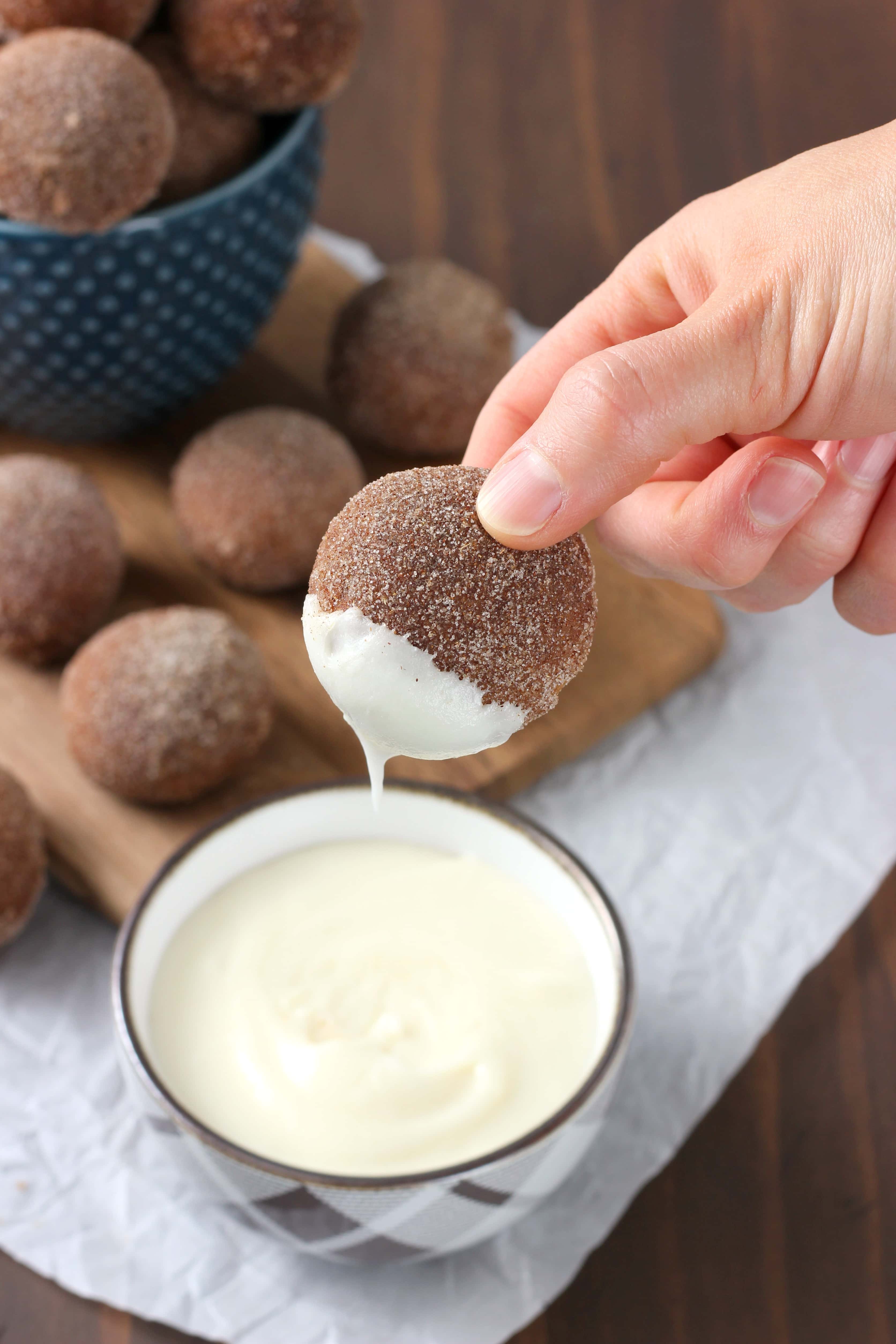 Gingerbread Soft Pretzel Bites with Cream Cheese Dip Recipe from A Kitchen Addiction