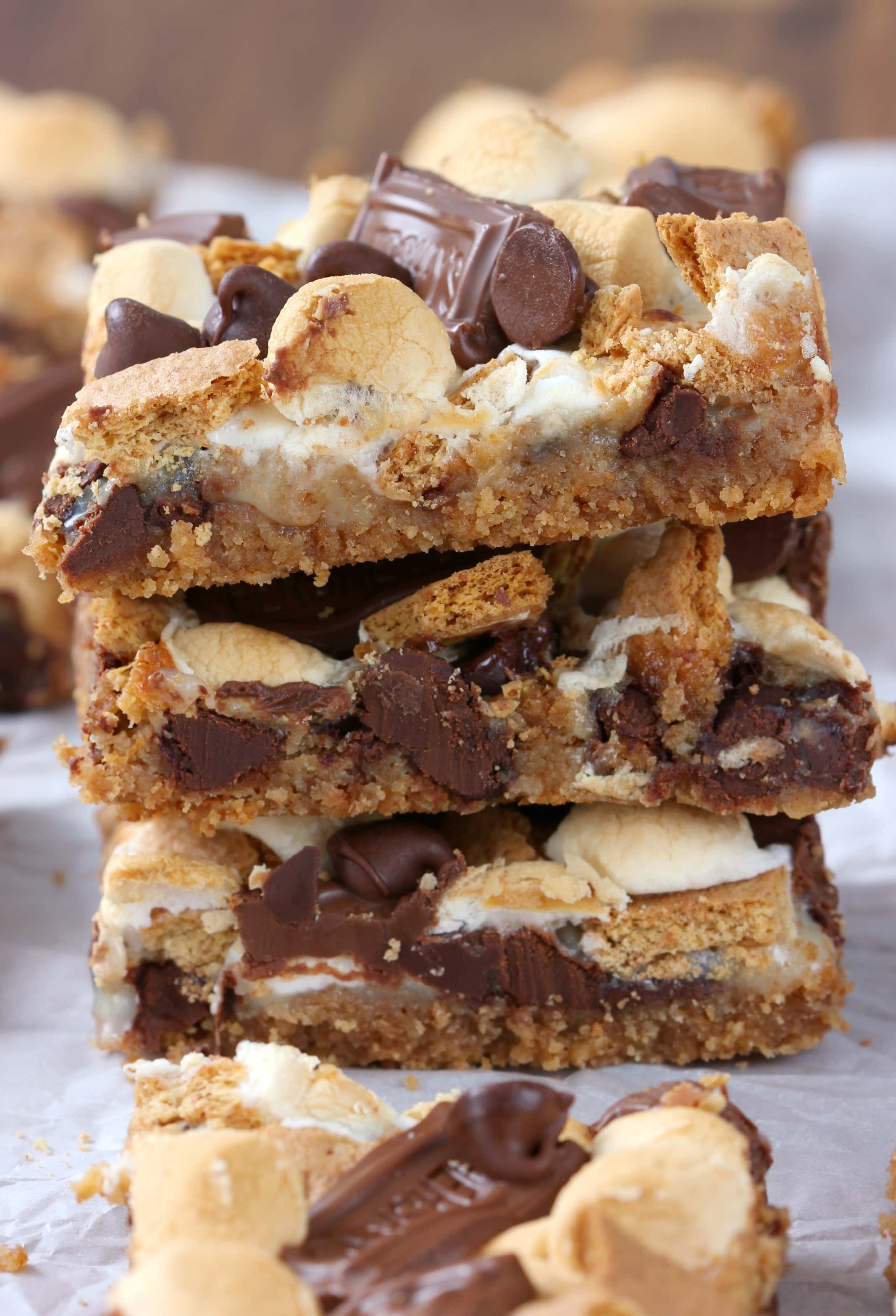 Smores Seven Layer Bars Recipe from A Kitchen Addiction