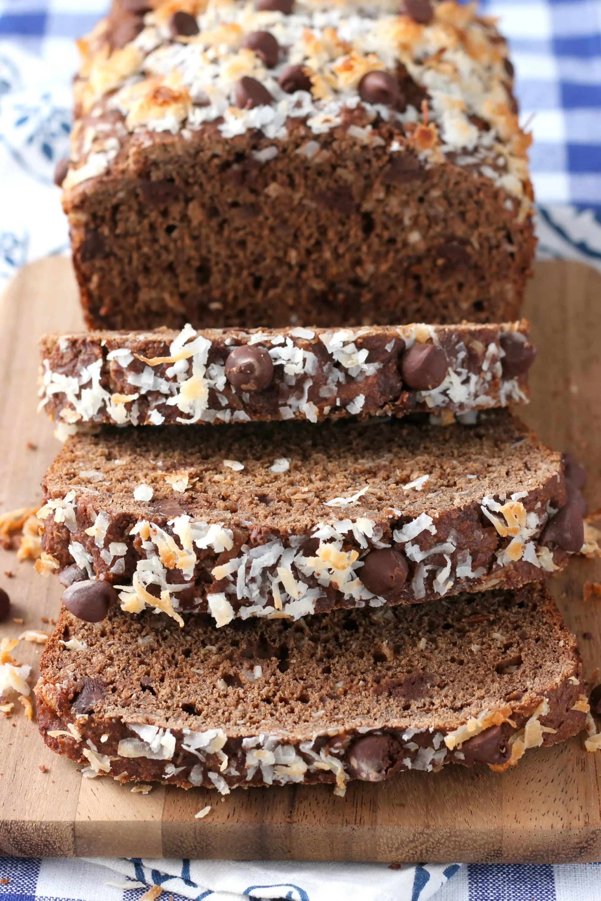 Chocolate Coconut Yogurt Quick Bread Recipe from A Kitchen Addiction